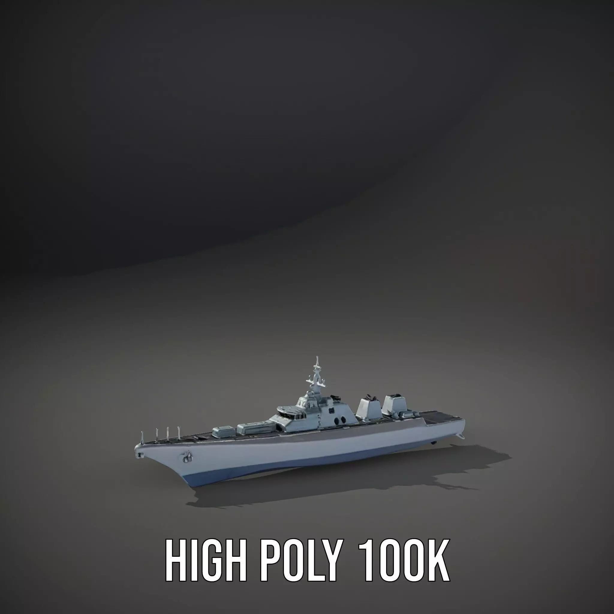 Modern Naval Warship model pack Low-poly 3D model_8