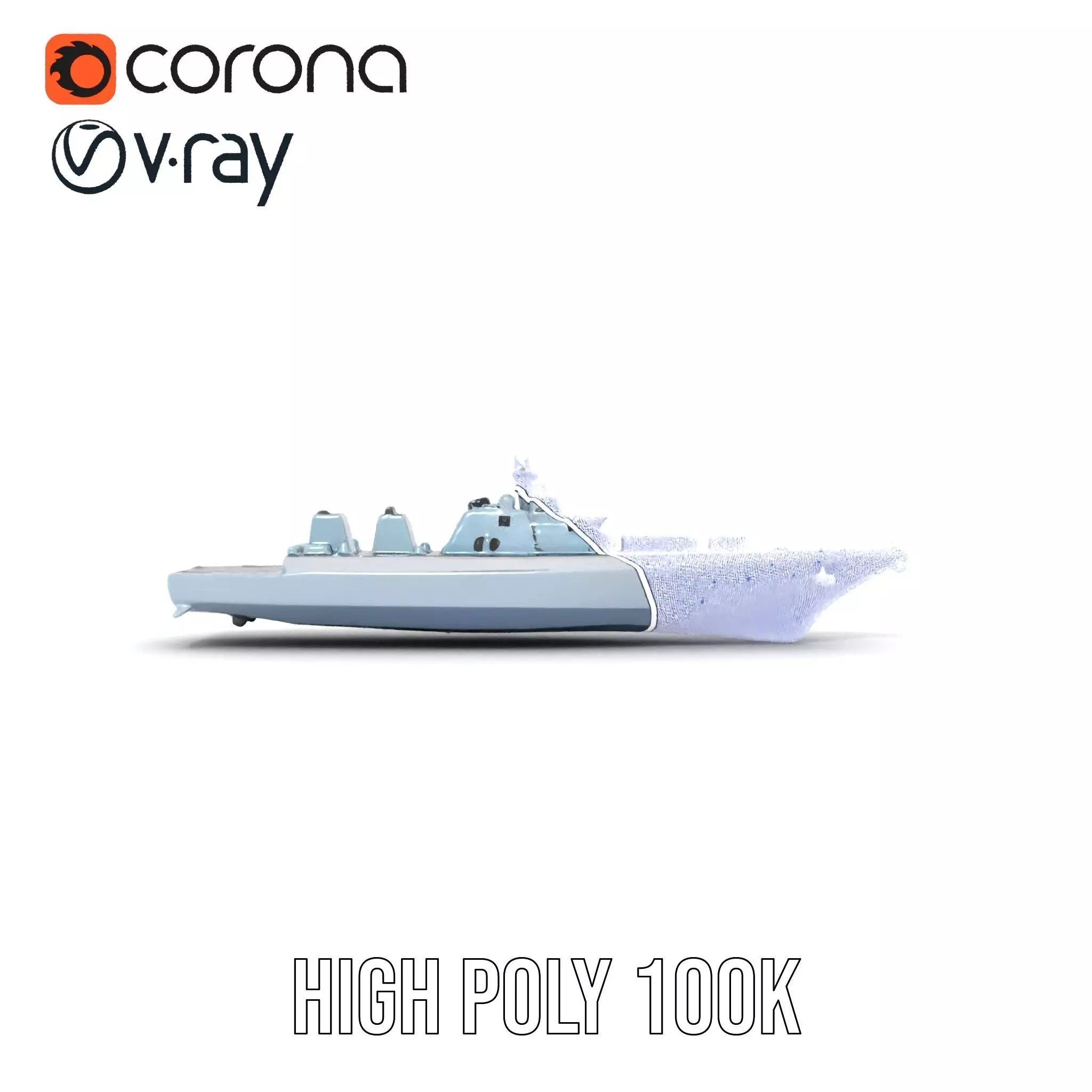 Modern Naval Warship model pack Low-poly 3D model_33