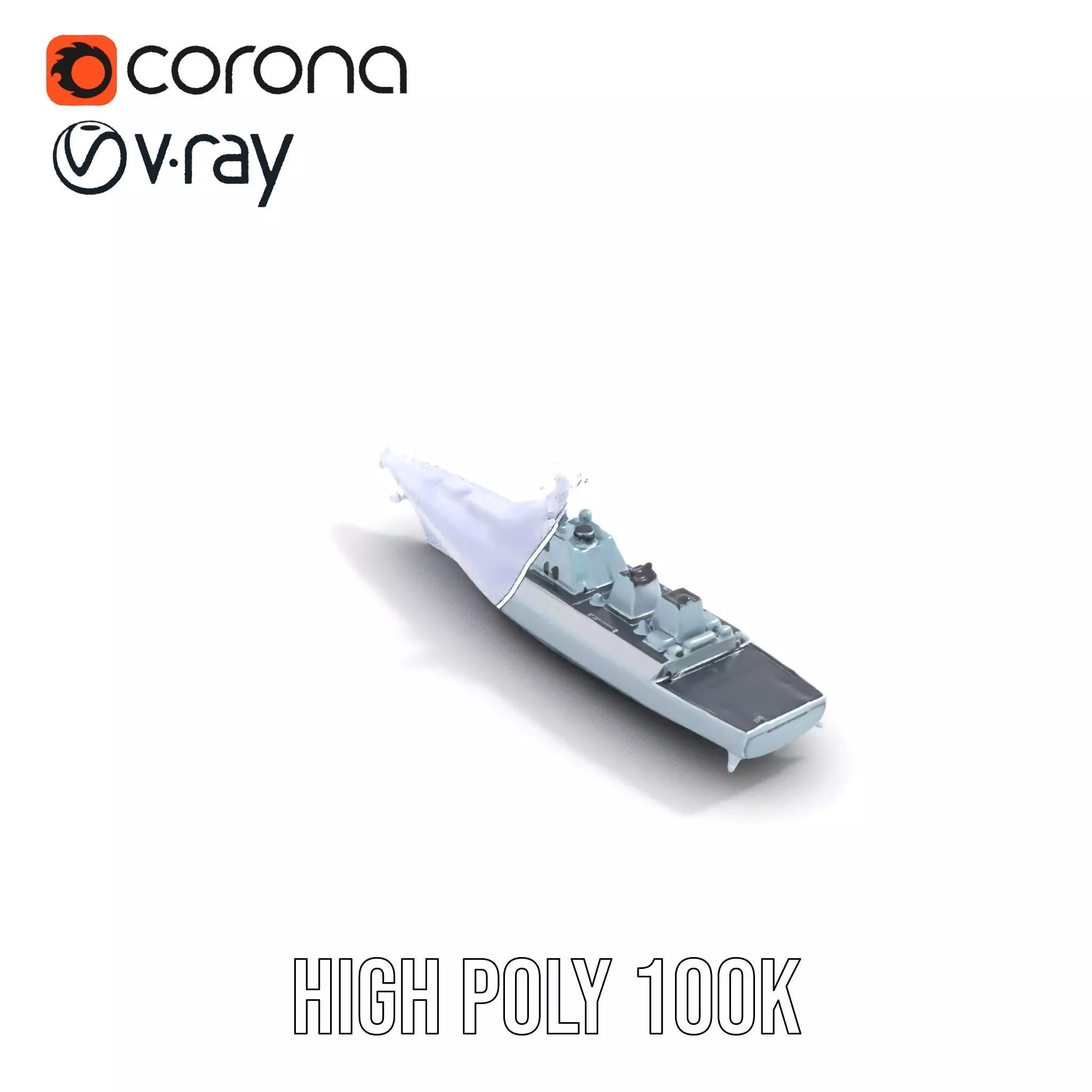 Modern Naval Warship model pack Low-poly 3D model_31
