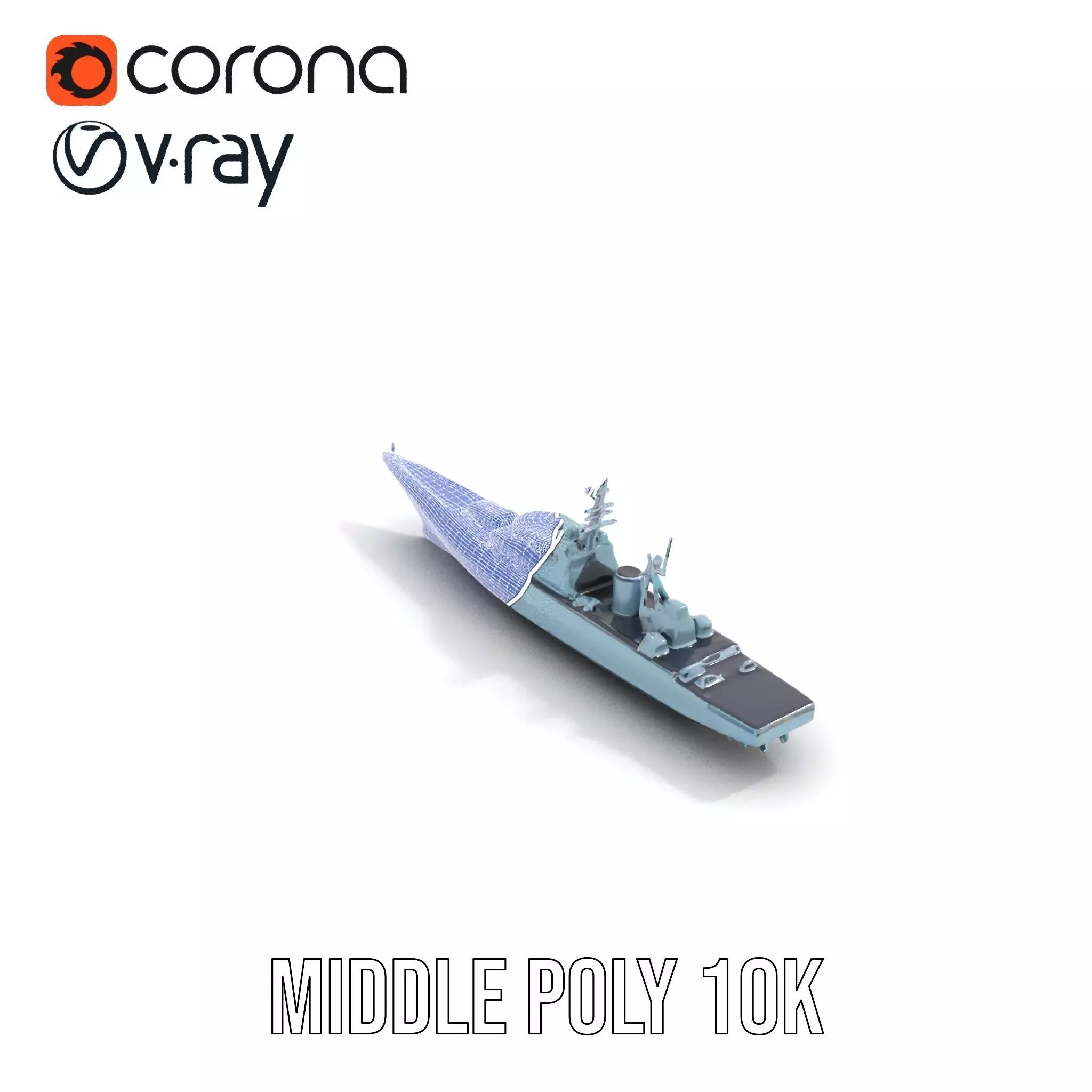 Sleek Battleship model pack Low-poly 3D model_24