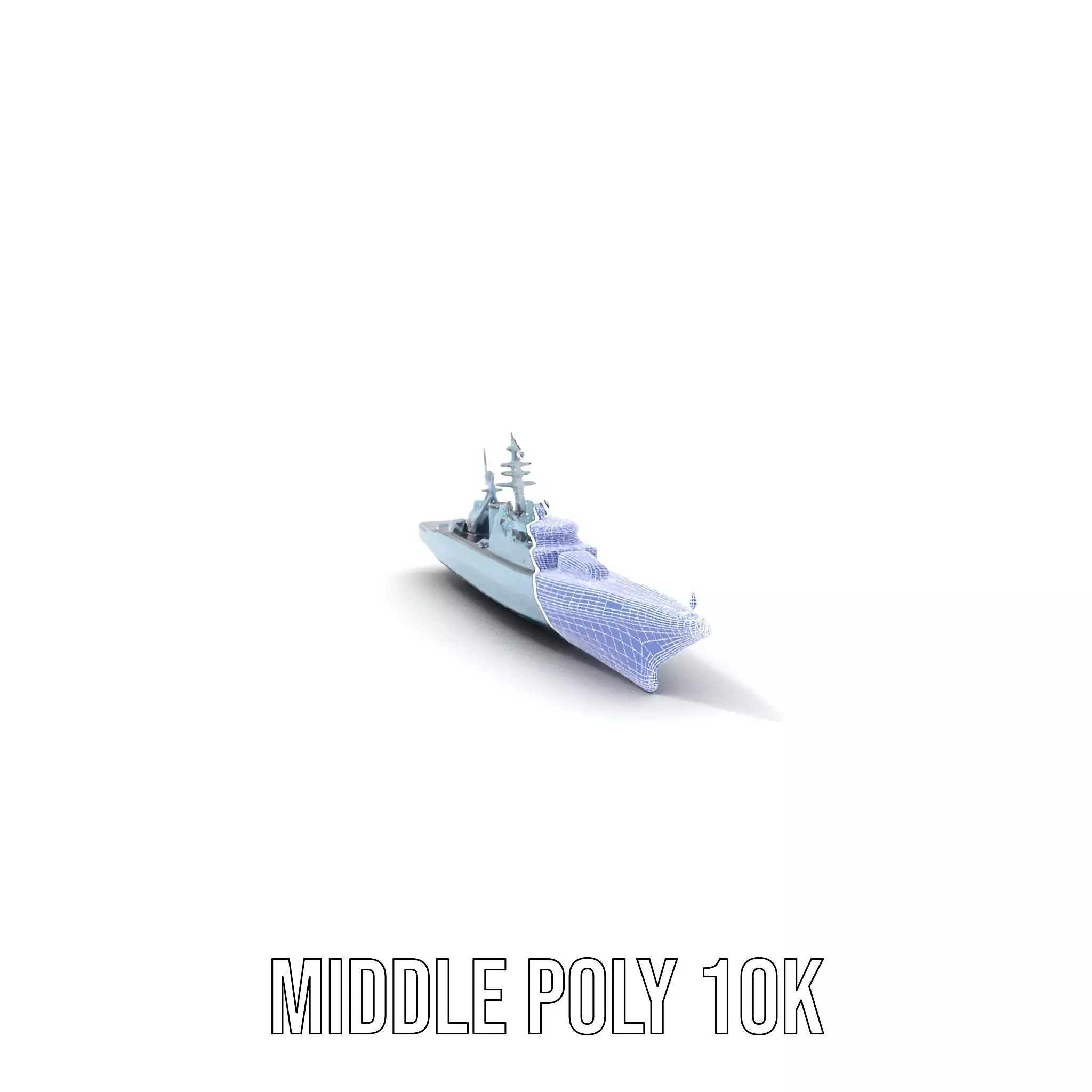 Sleek Battleship model pack Low-poly 3D model_18