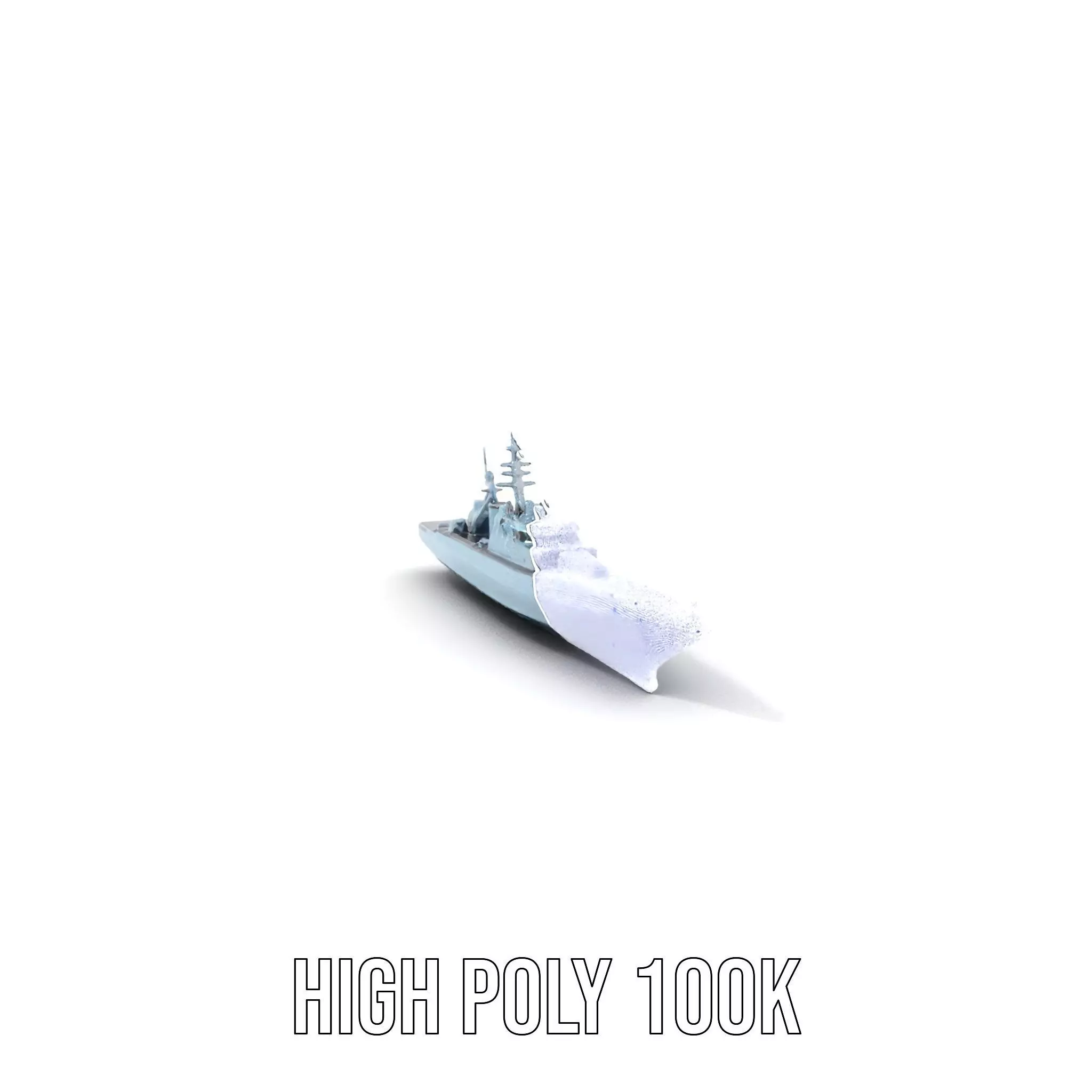 Sleek Battleship model pack Low-poly 3D model_4