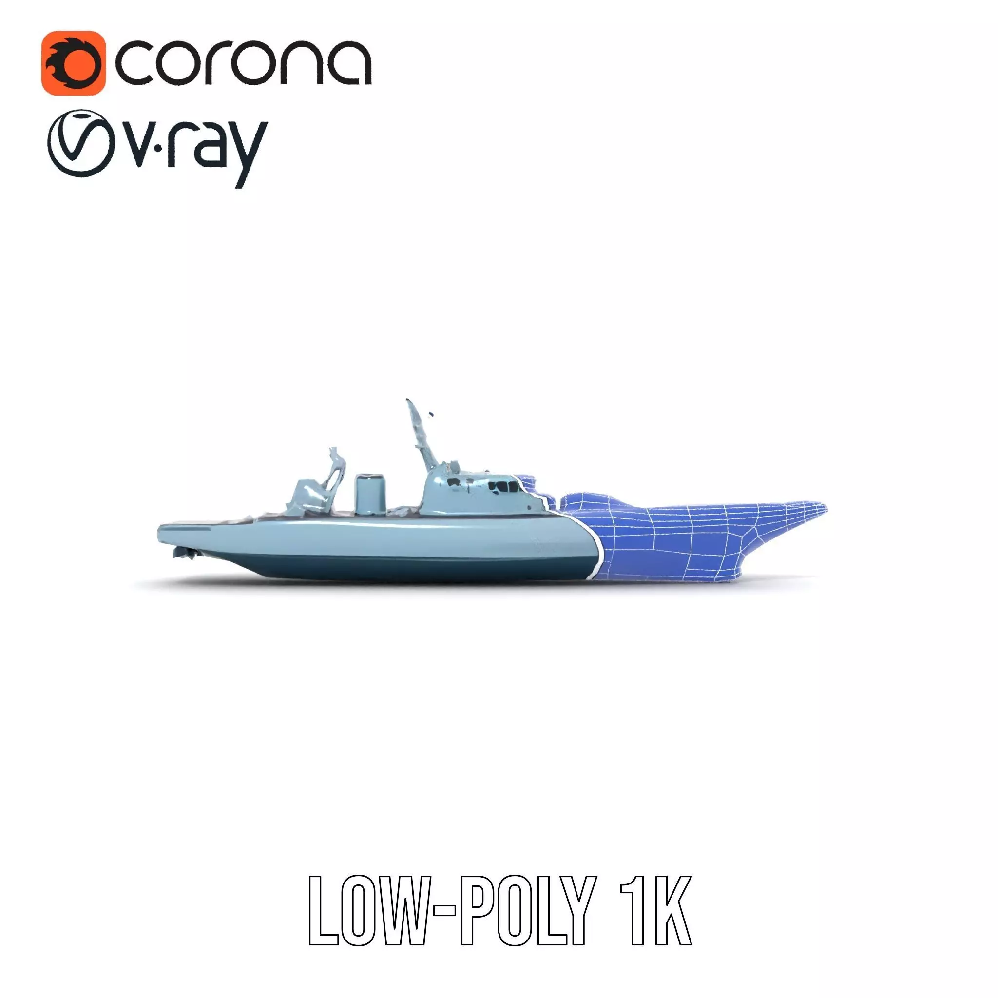 Sleek Battleship model pack Low-poly 3D model_28