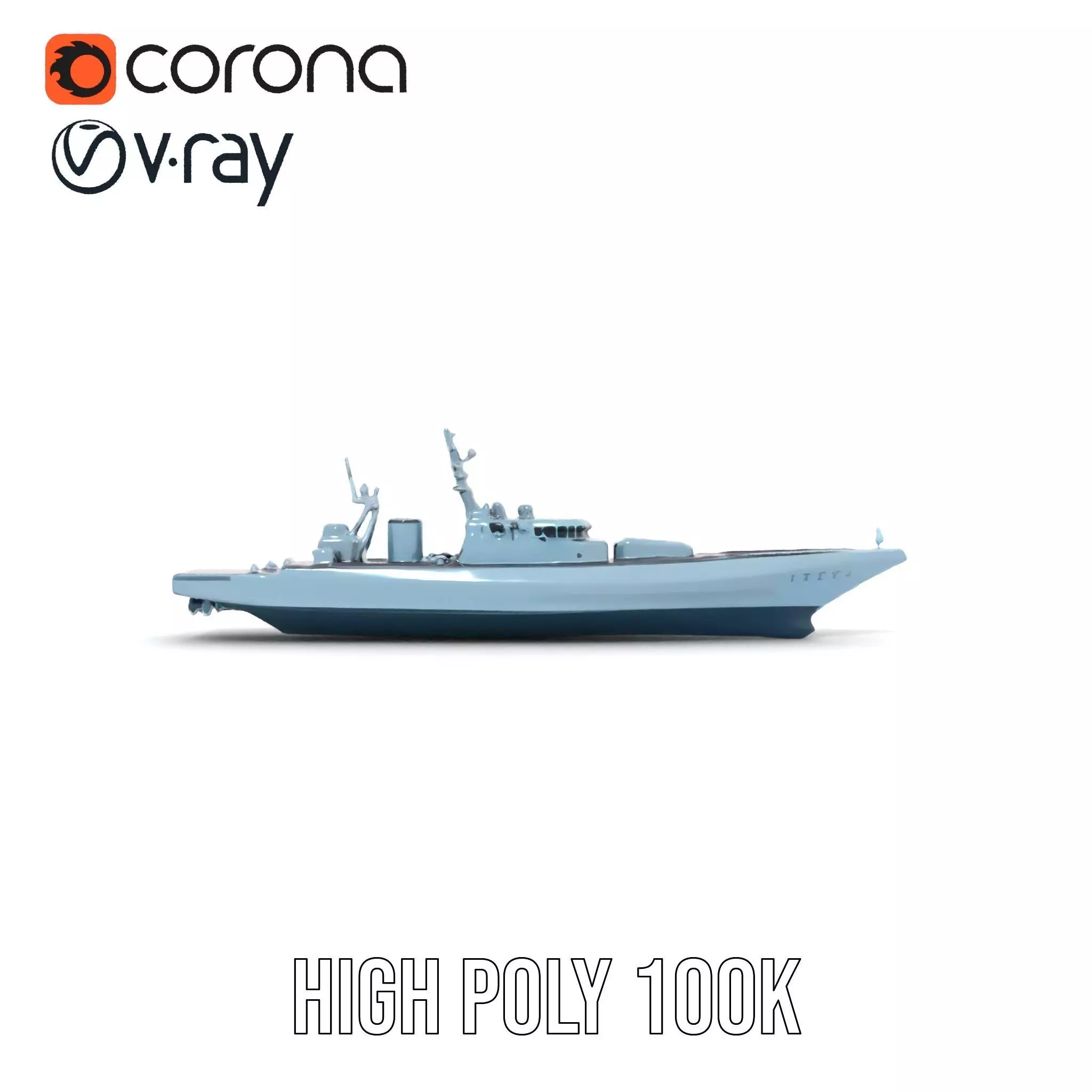 Sleek Battleship model pack Low-poly 3D model_26