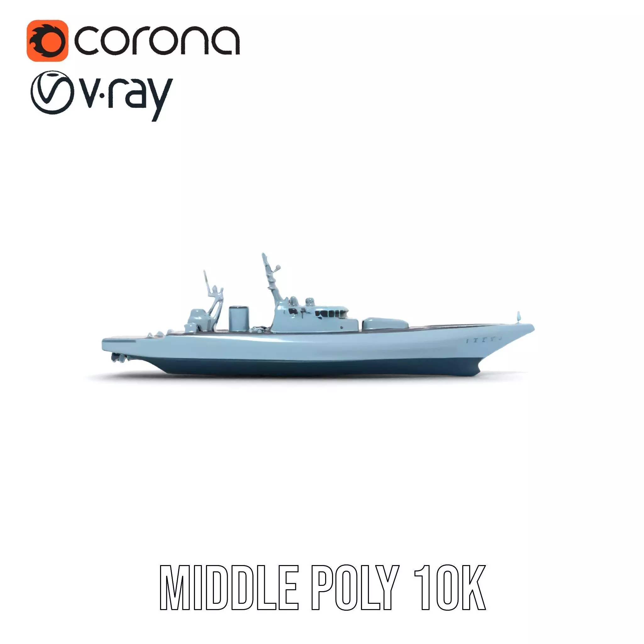 Sleek Battleship model pack Low-poly 3D model_13