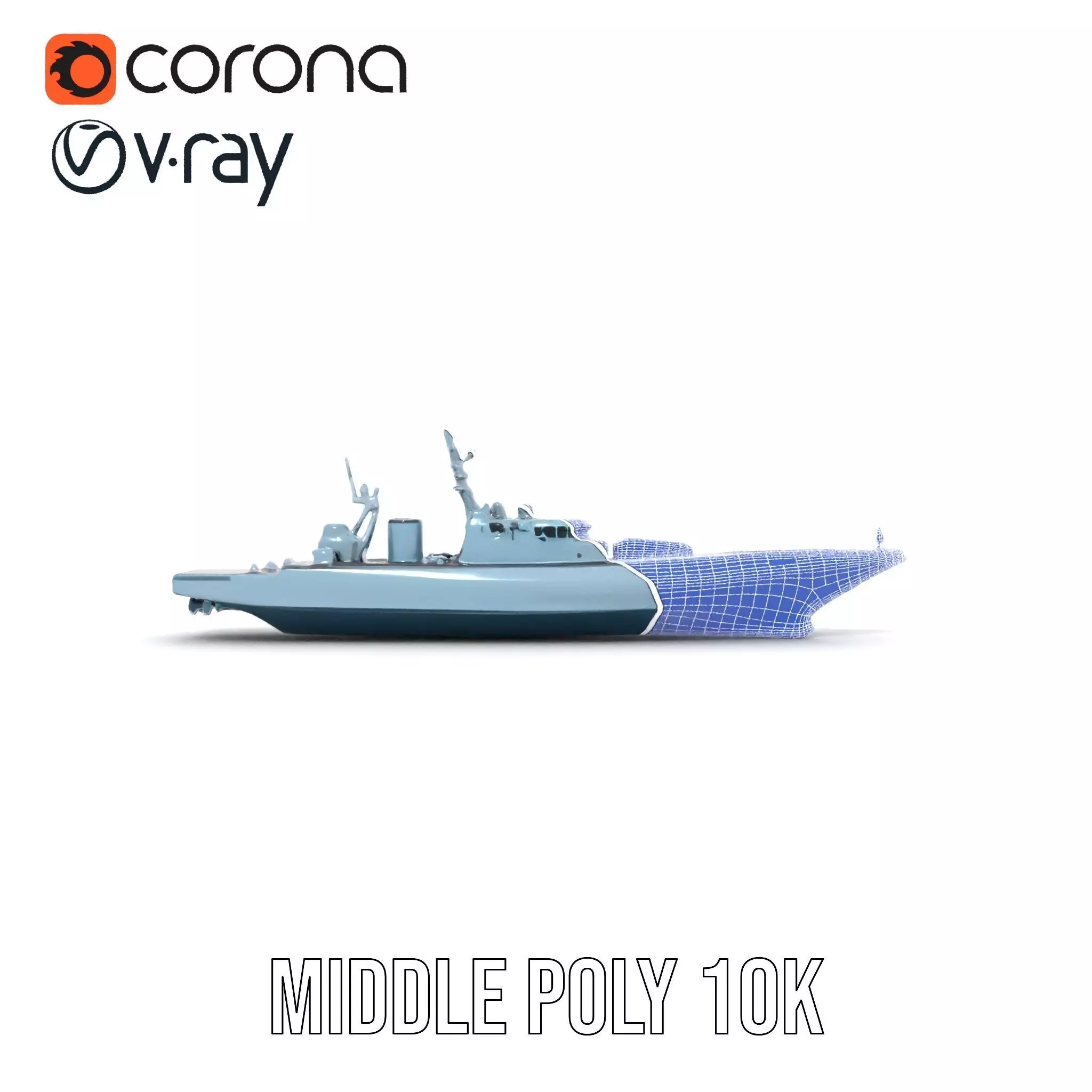 Sleek Battleship model pack Low-poly 3D model_30