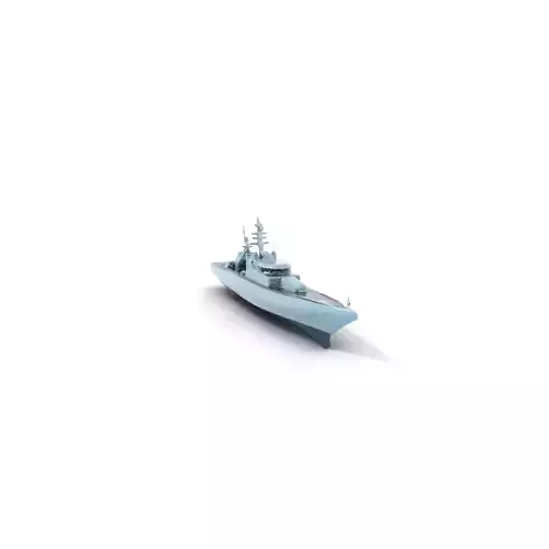 Sleek Battleship model pack Low-poly 3D model