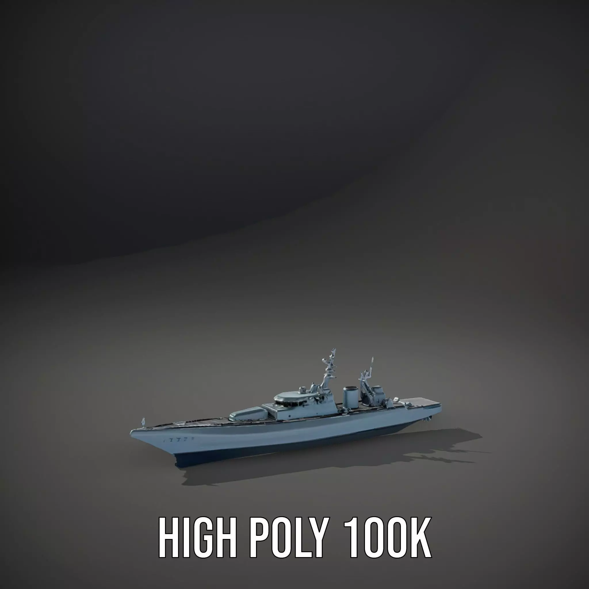 Sleek Battleship model pack Low-poly 3D model_10