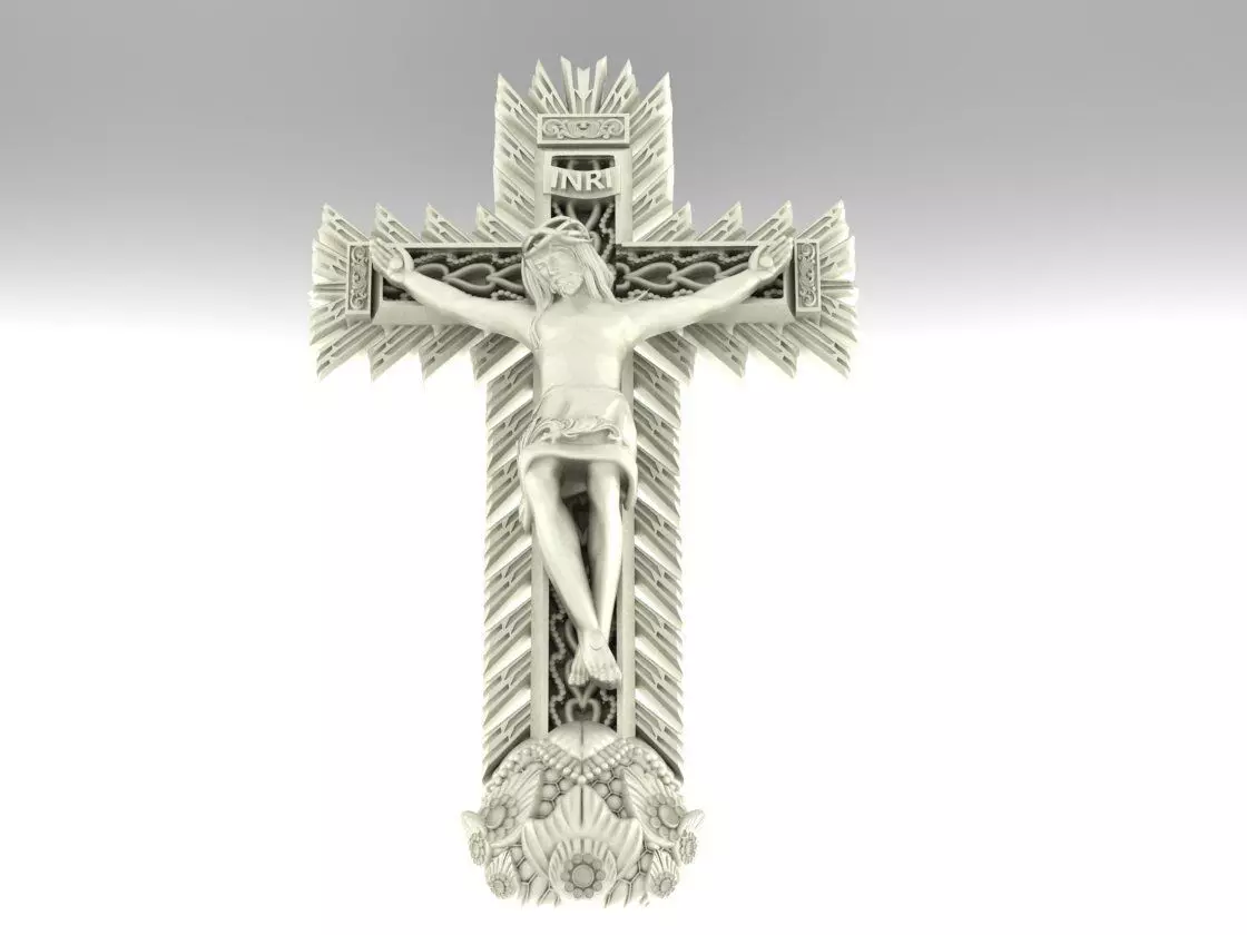 Jesus on the Cross Cross of the Lord of Miracles 3d model 3D print model_5