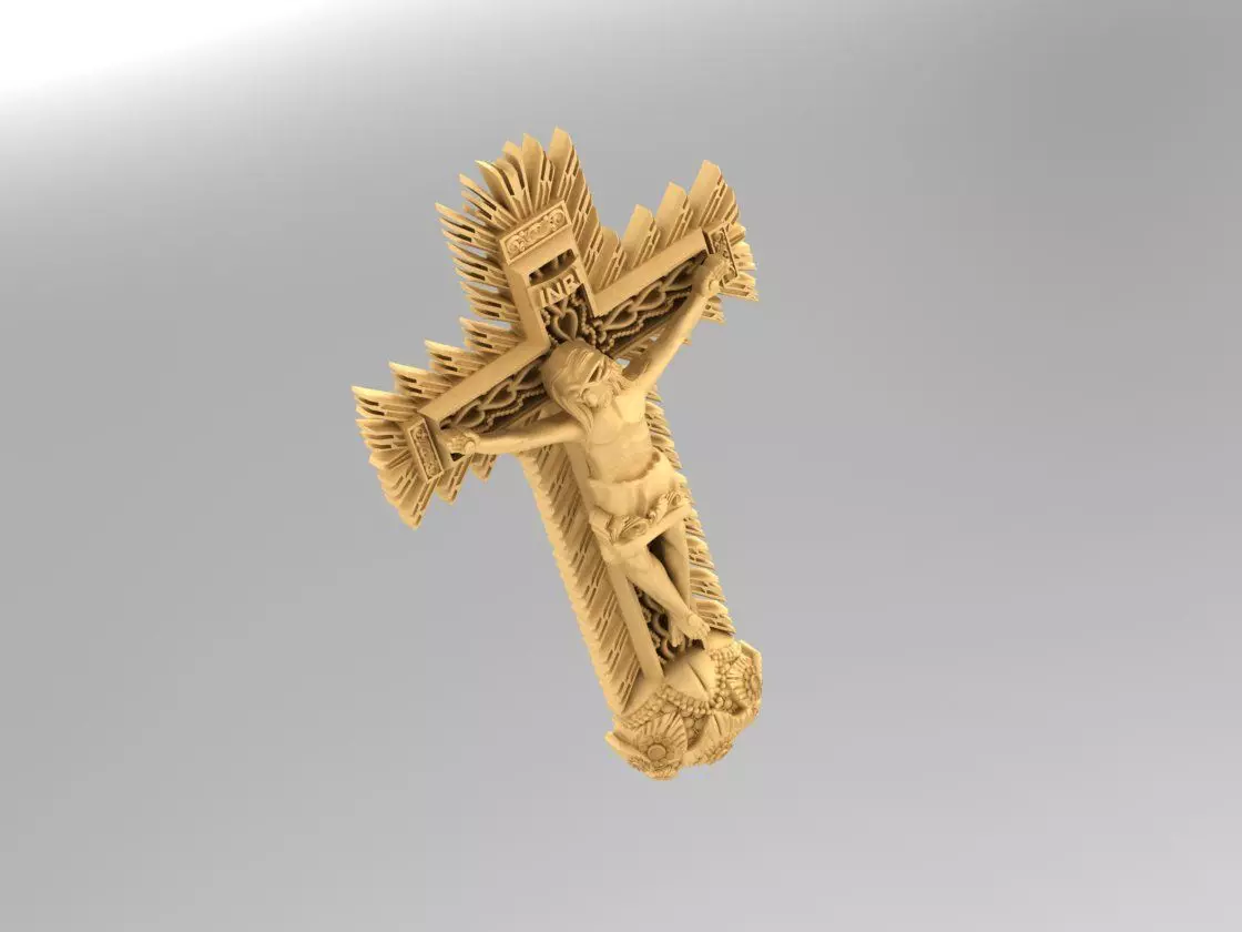Jesus on the Cross Cross of the Lord of Miracles 3d model 3D print model_4
