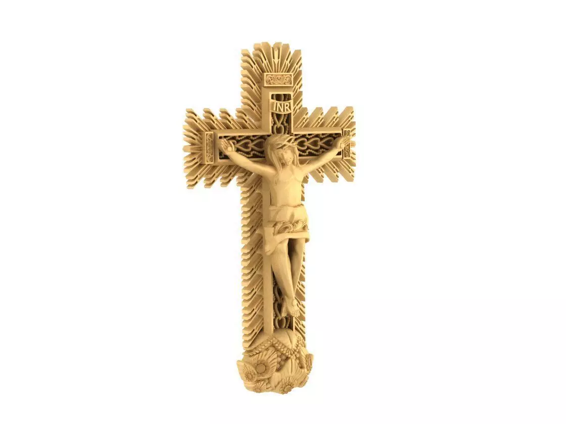 Jesus on the Cross Cross of the Lord of Miracles 3d model 3D print model_0
