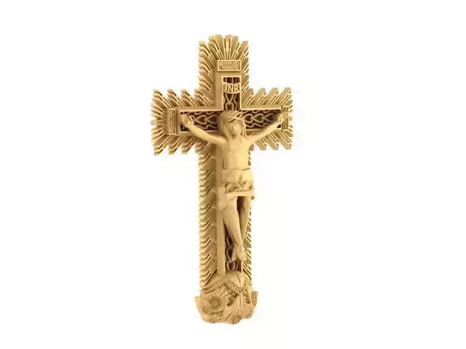 Jesus on the Cross Cross of the Lord of Miracles 3d model 