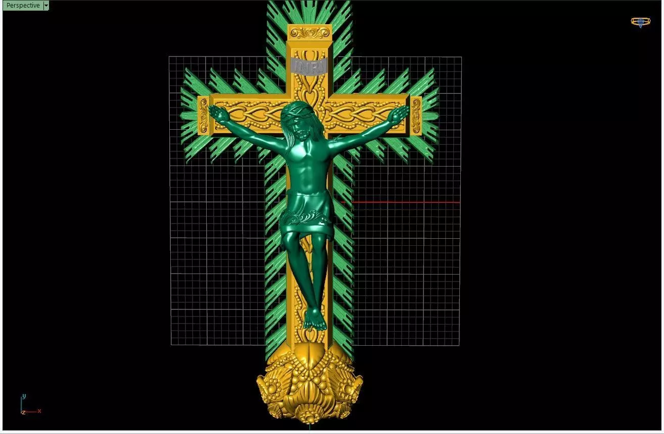 Jesus on the Cross Cross of the Lord of Miracles 3d model 3D print model_7