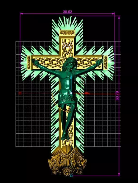 Jesus on the Cross Cross of the Lord of Miracles 3d model 3D print model_8