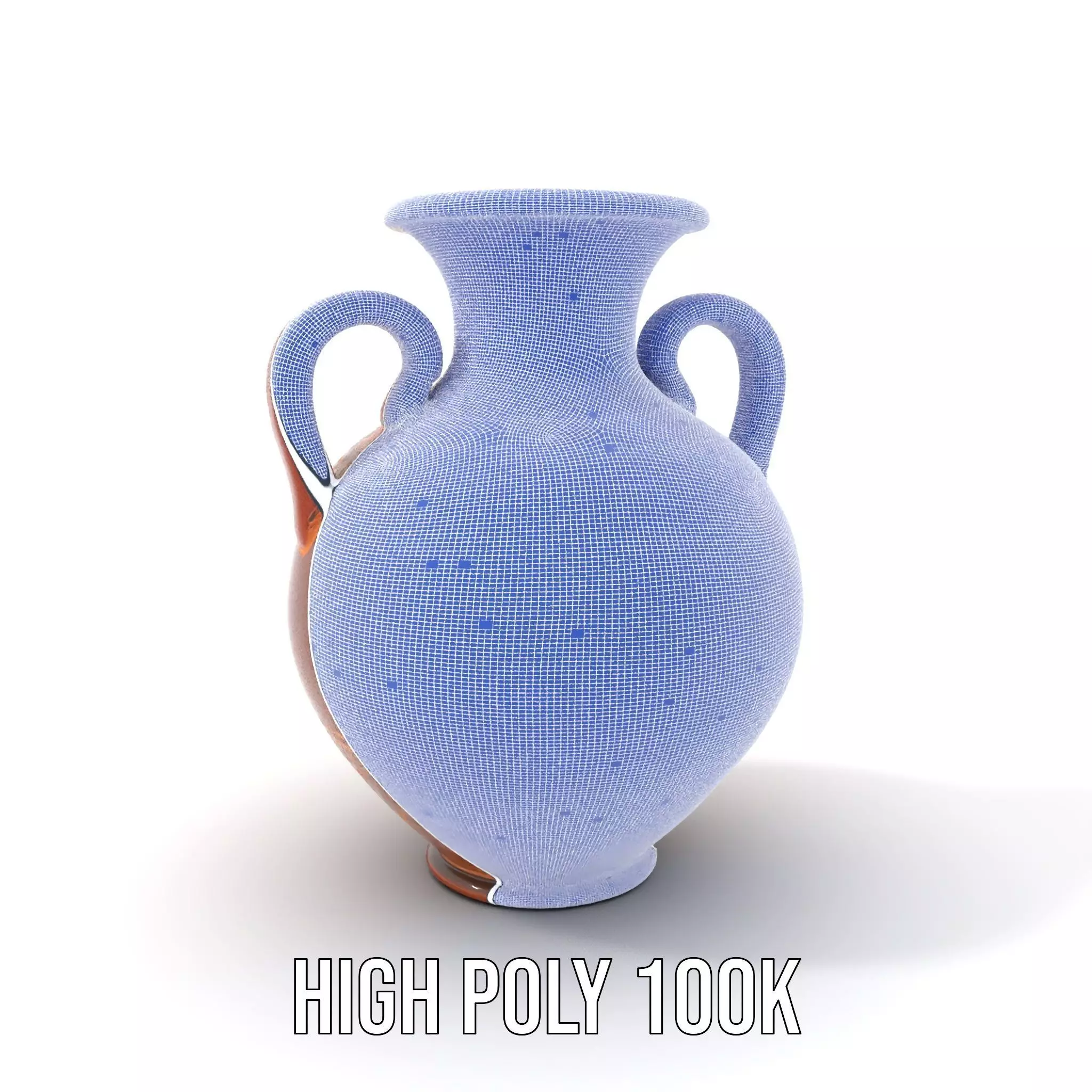 Greek Amphora Terra Cotta model pack Low-poly 3D model_4