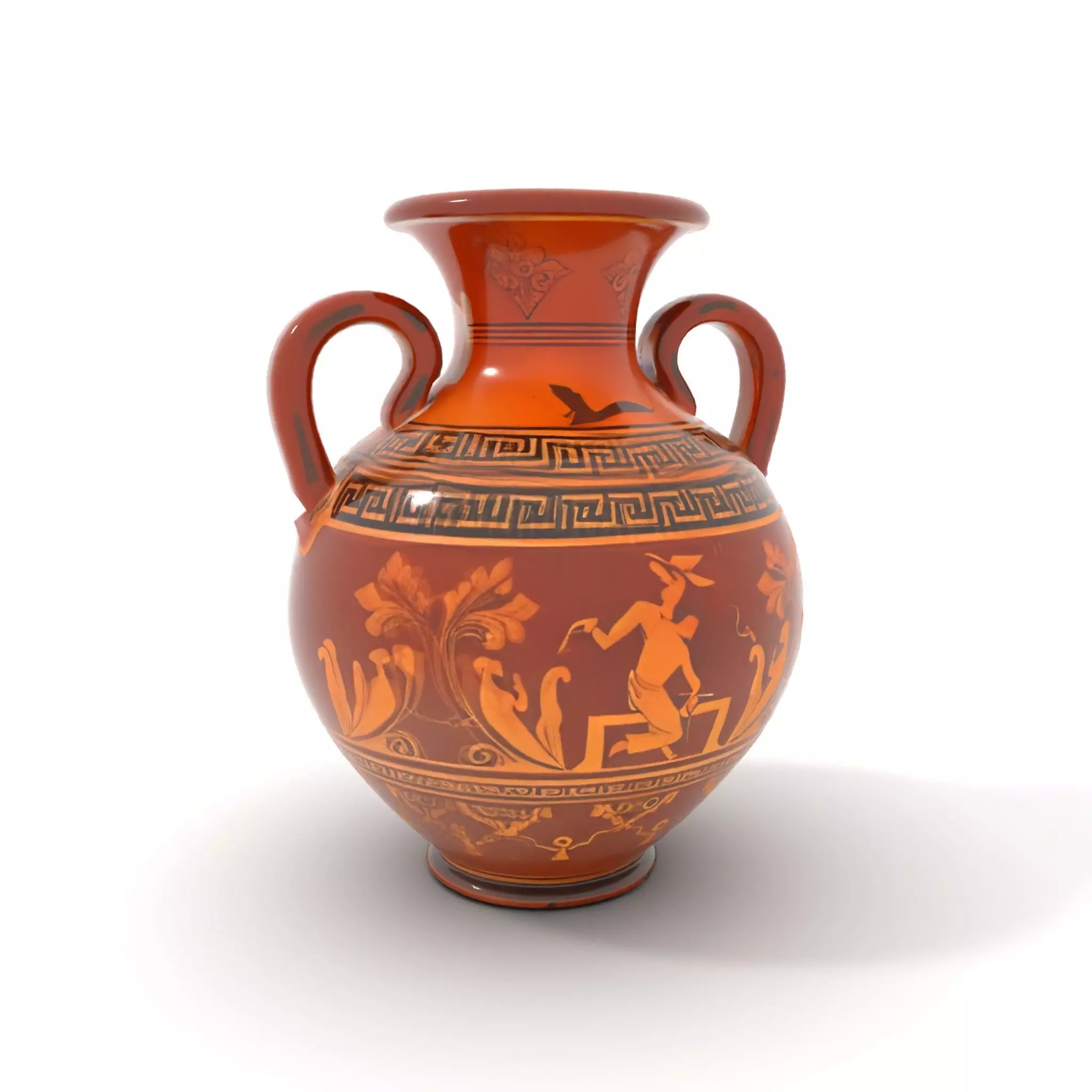 Greek Amphora Terra Cotta model pack Low-poly 3D model_13