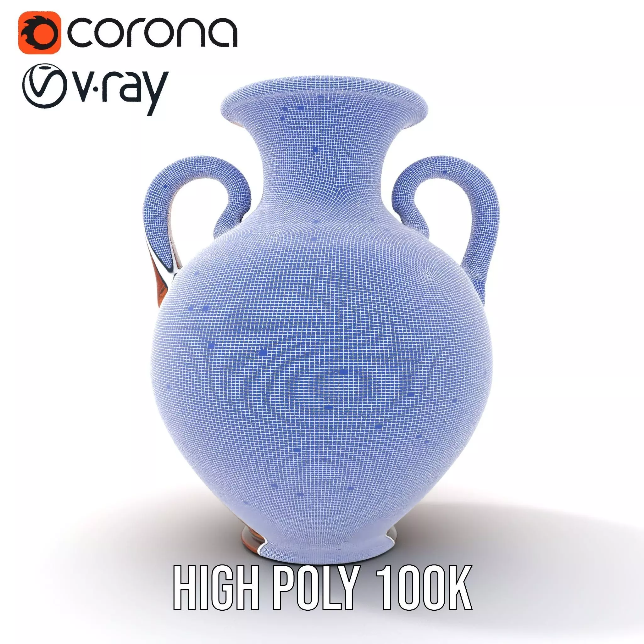 Greek Amphora Terra Cotta model pack Low-poly 3D model_34