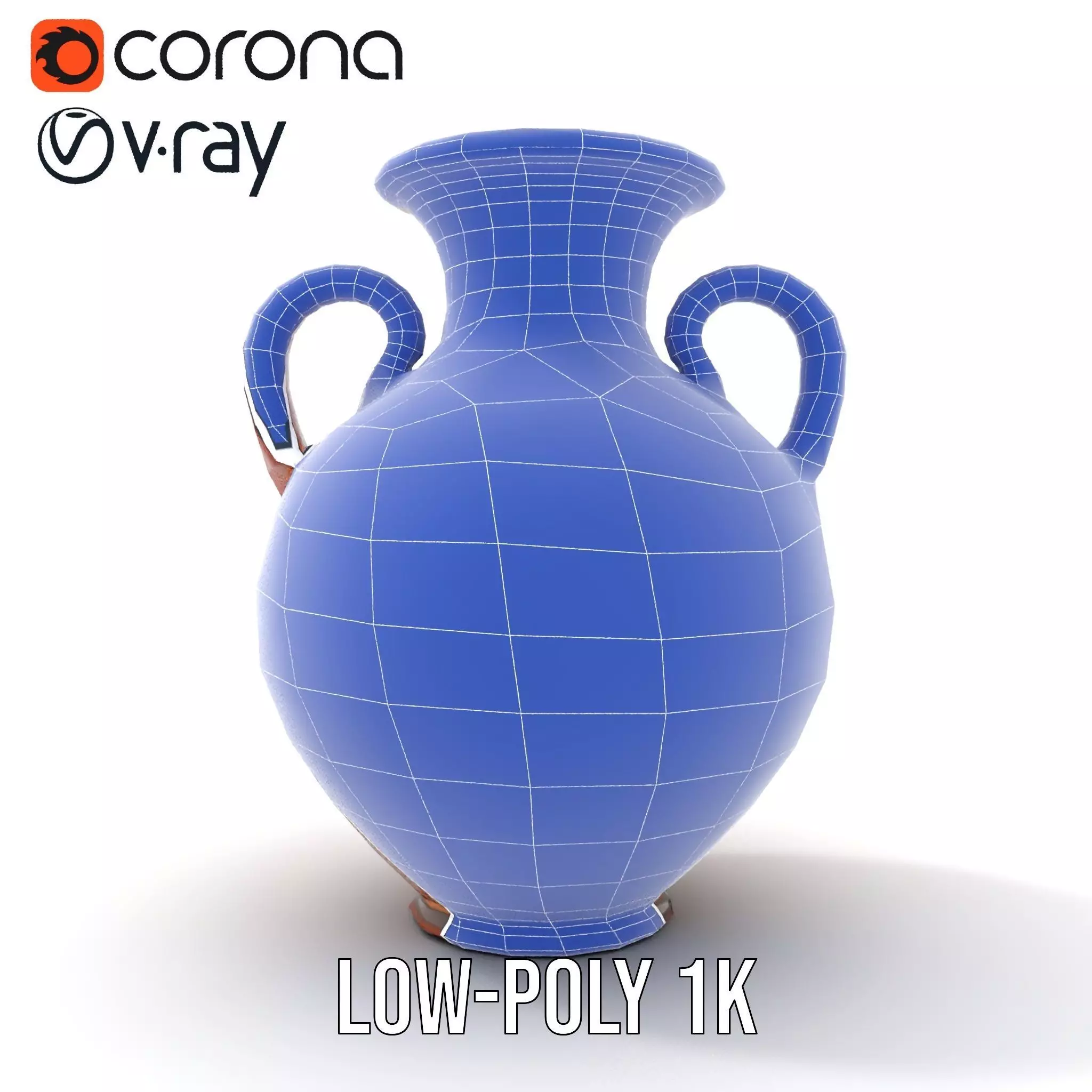 Greek Amphora Terra Cotta model pack Low-poly 3D model_22