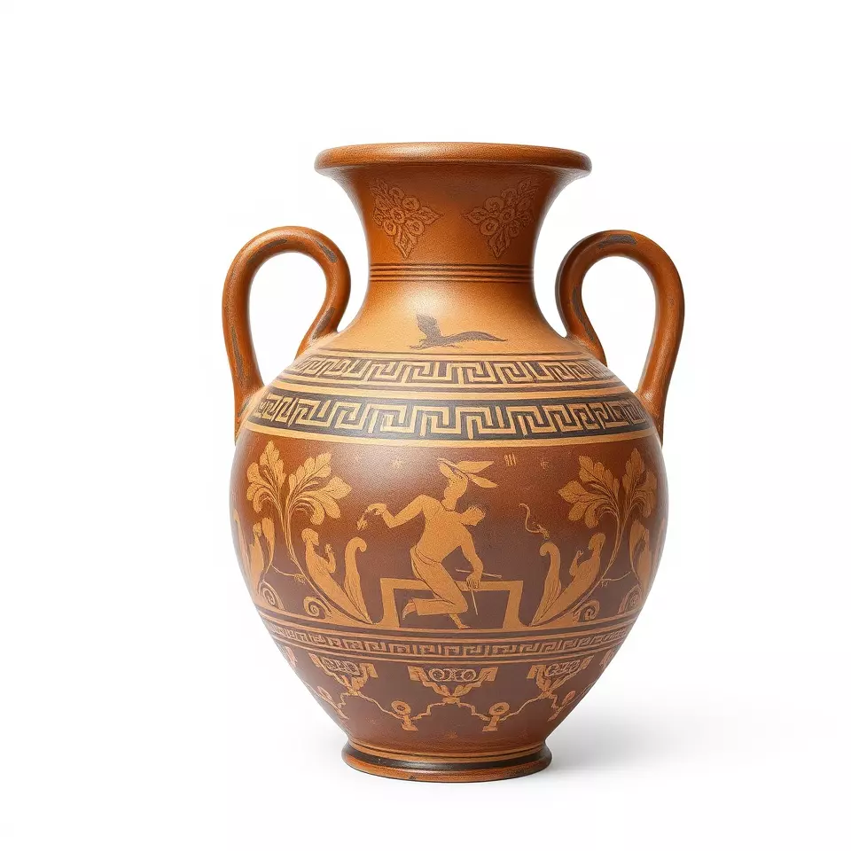 Greek Amphora Terra Cotta model pack Low-poly 3D model_2