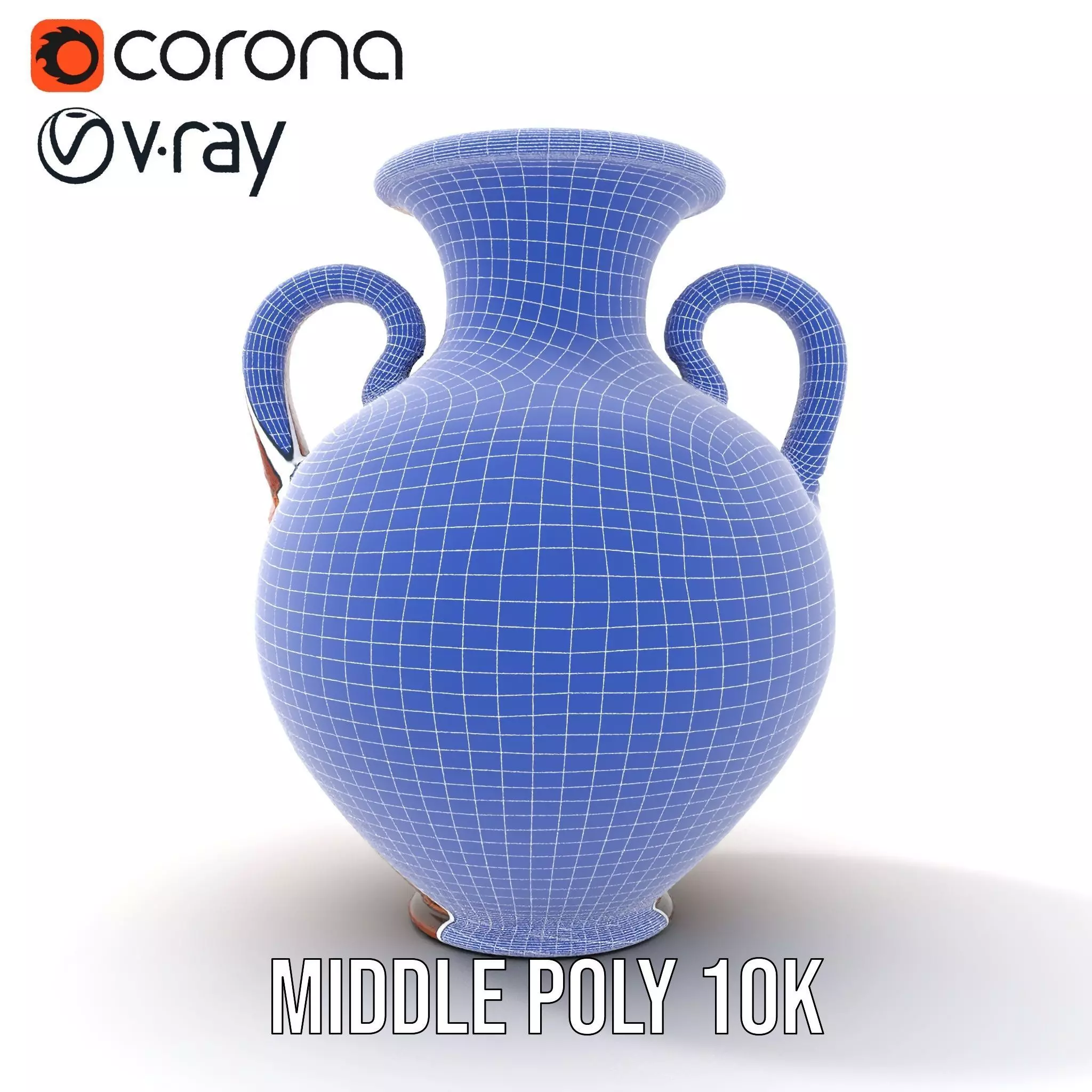 Greek Amphora Terra Cotta model pack Low-poly 3D model_16