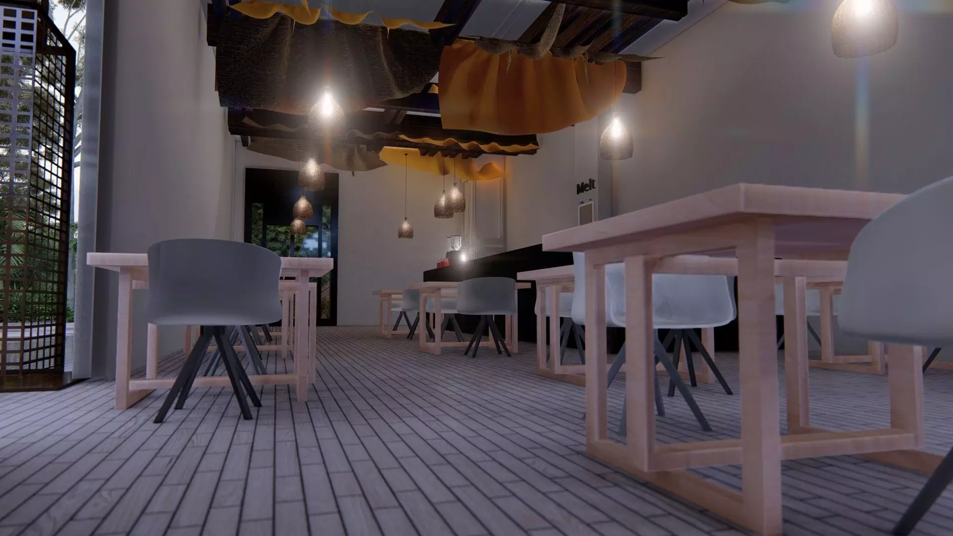 coffee shop 3D model_4