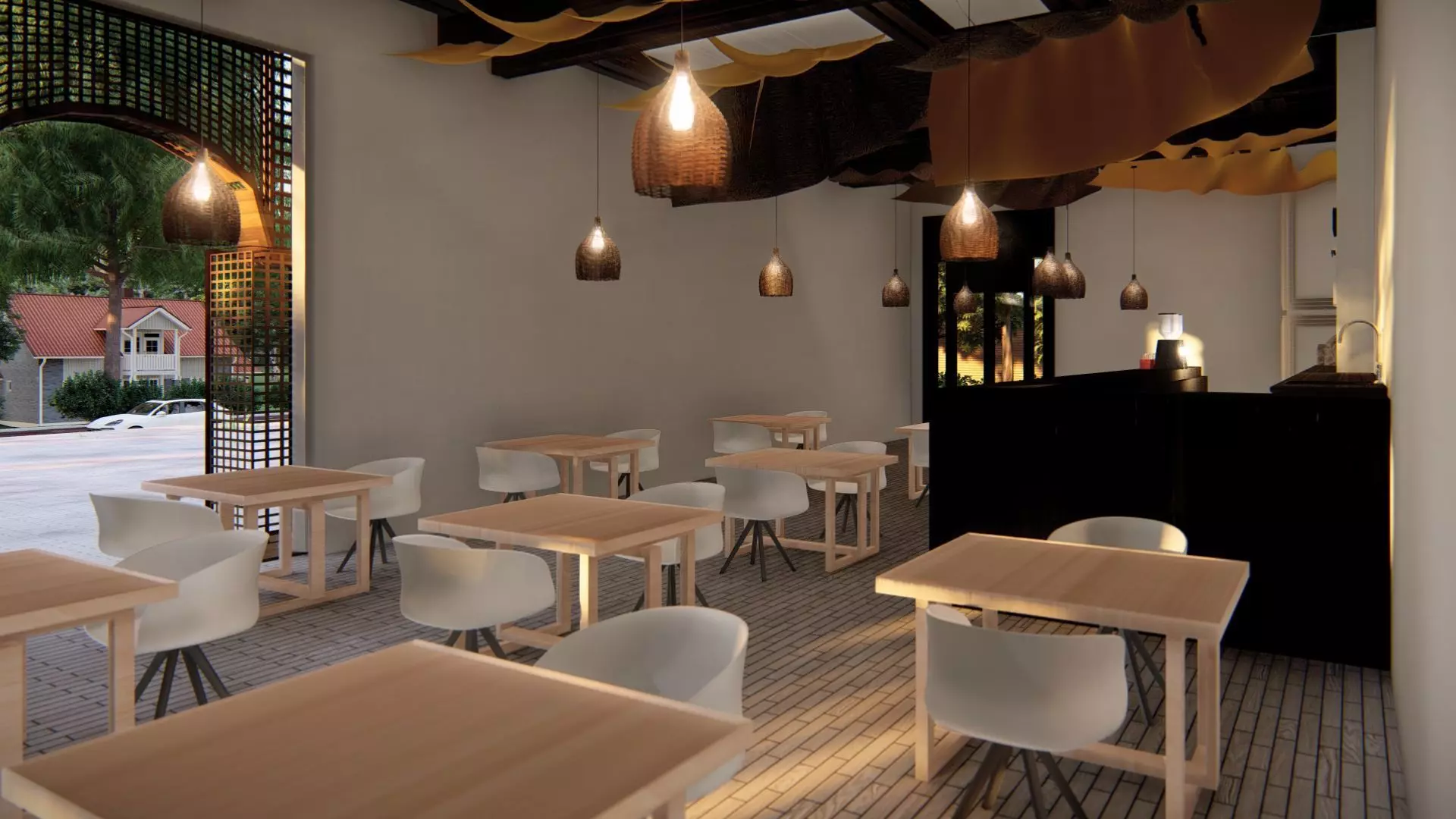 coffee shop 3D model_3