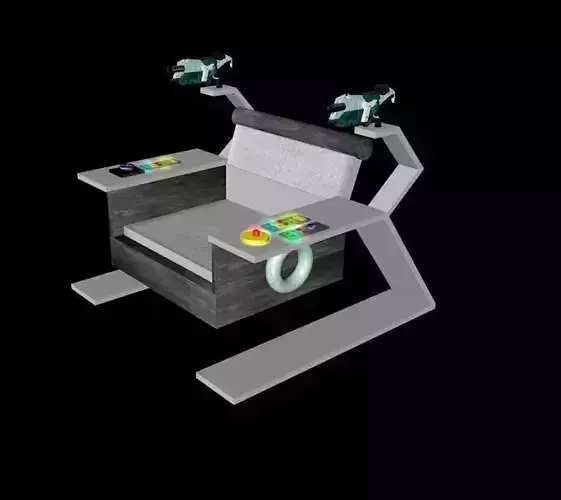 Sci-Fi chair with weapons