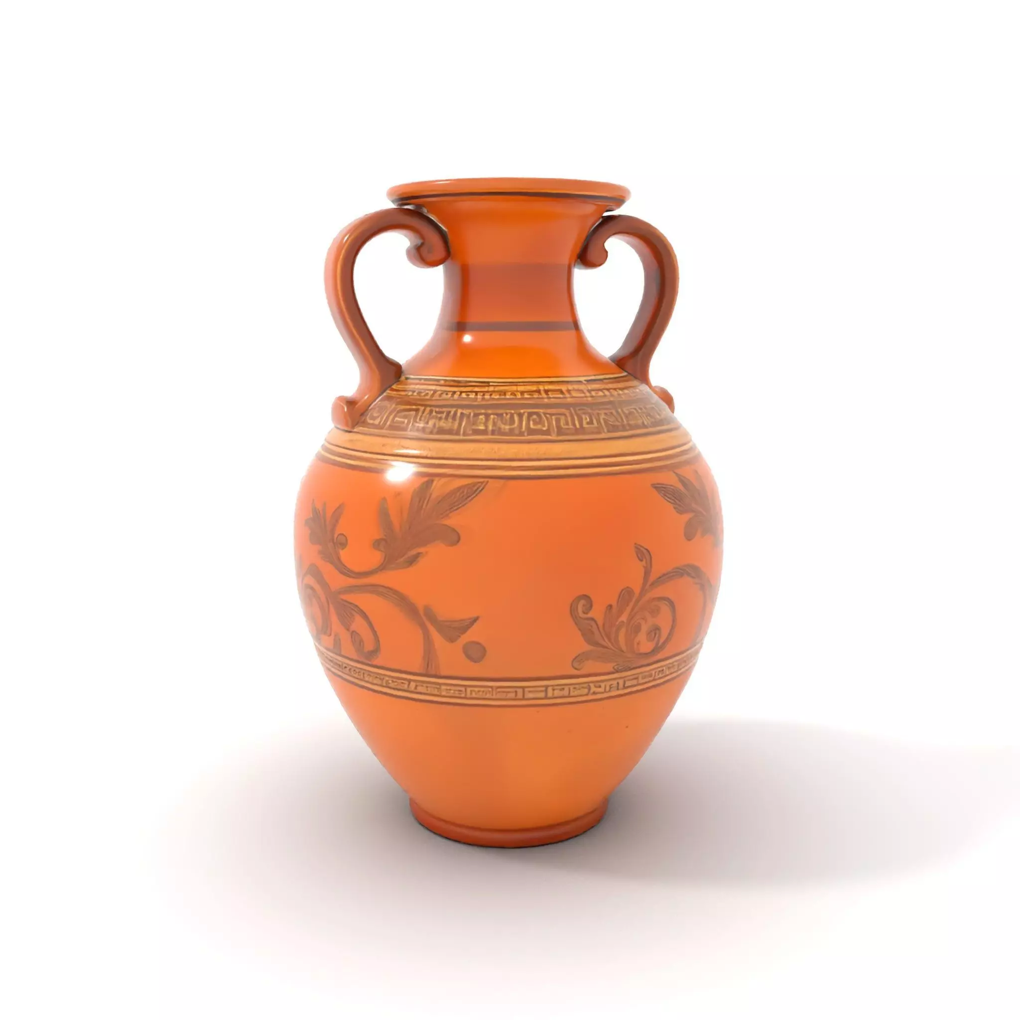 Elegant Terracotta Amphora model pack Low-poly 3D model_13