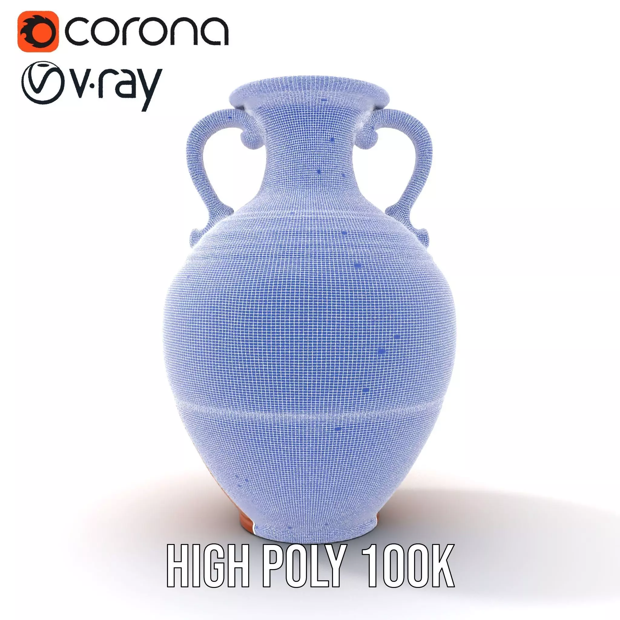 Elegant Terracotta Amphora model pack Low-poly 3D model_33