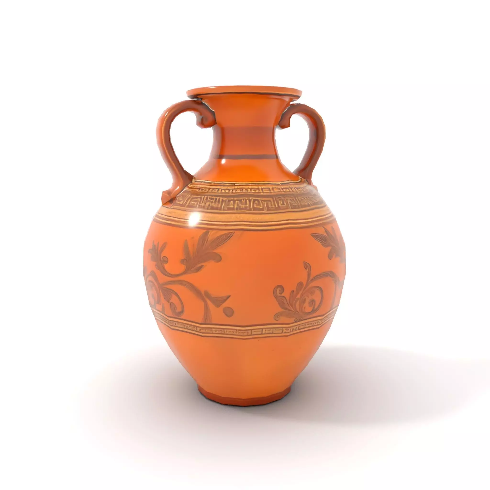 Elegant Terracotta Amphora model pack Low-poly 3D model_7