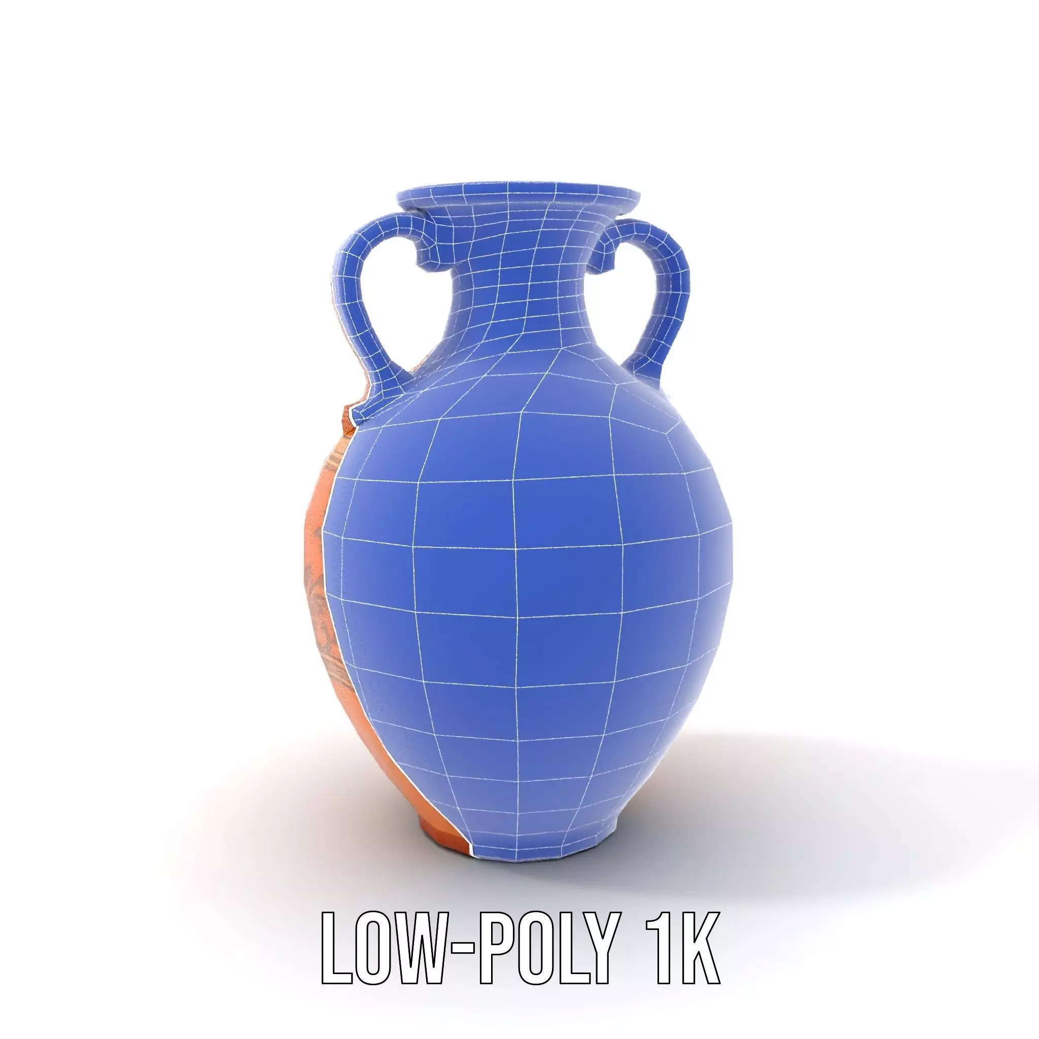 Elegant Terracotta Amphora model pack Low-poly 3D model_21