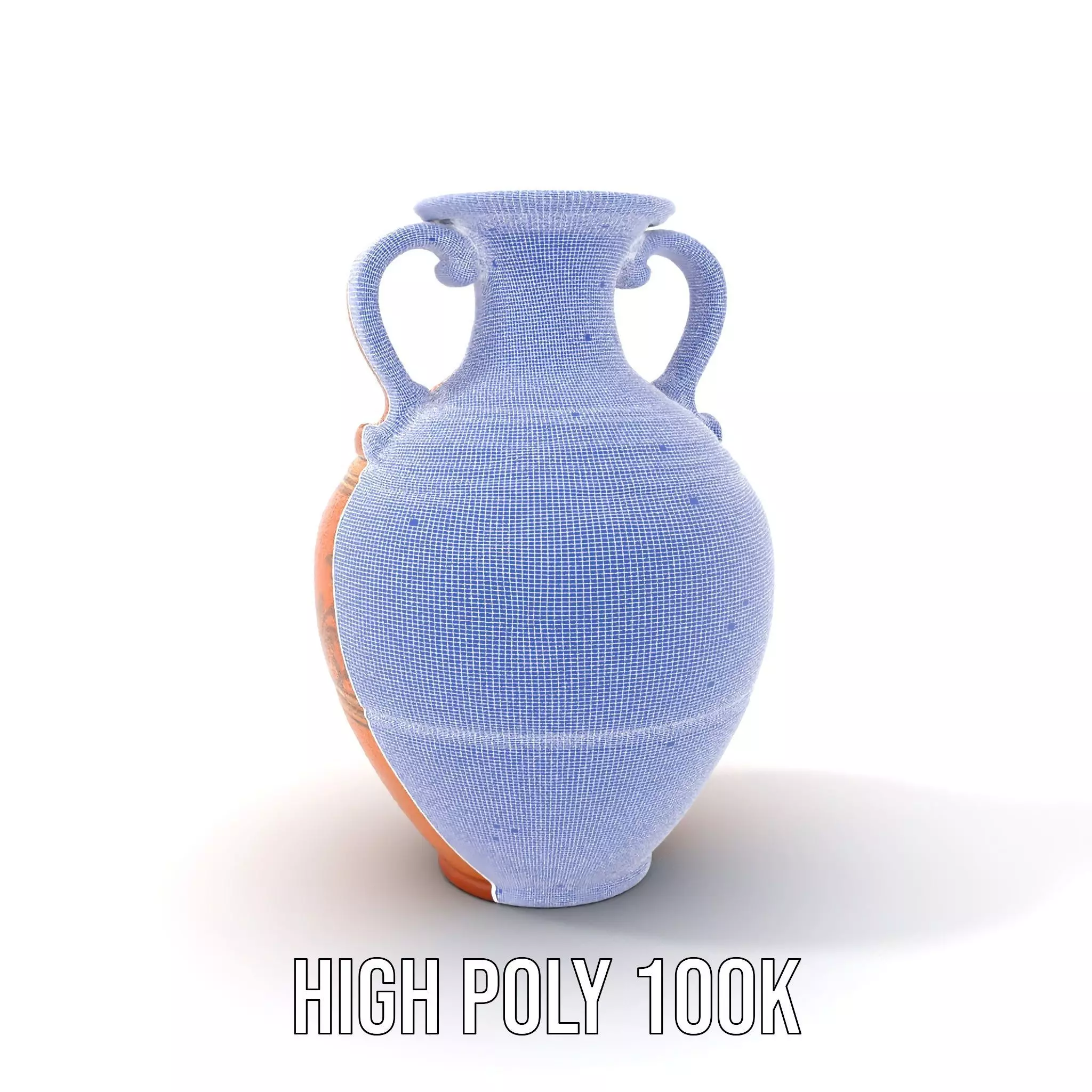 Elegant Terracotta Amphora model pack Low-poly 3D model_4