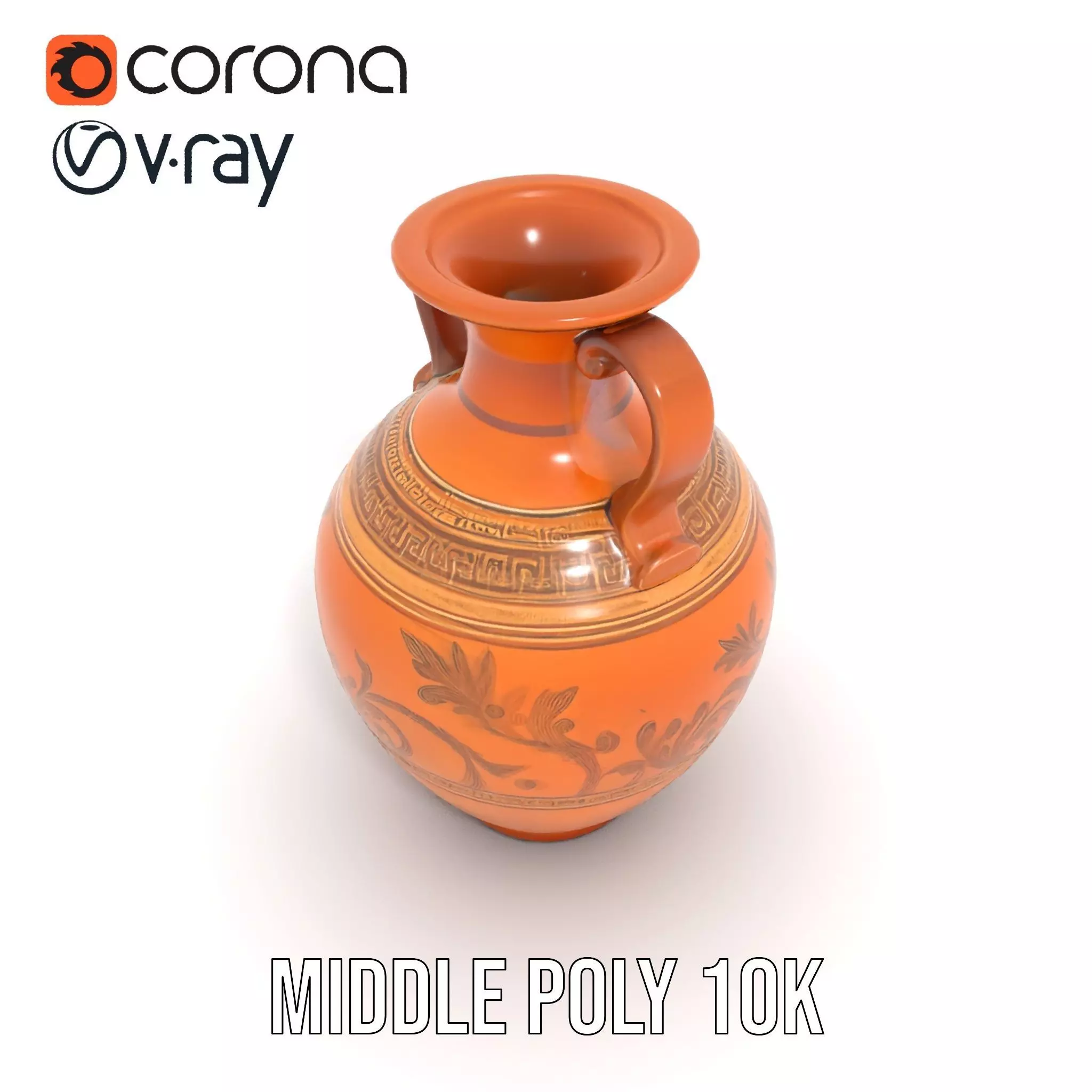 Elegant Terracotta Amphora model pack Low-poly 3D model_20