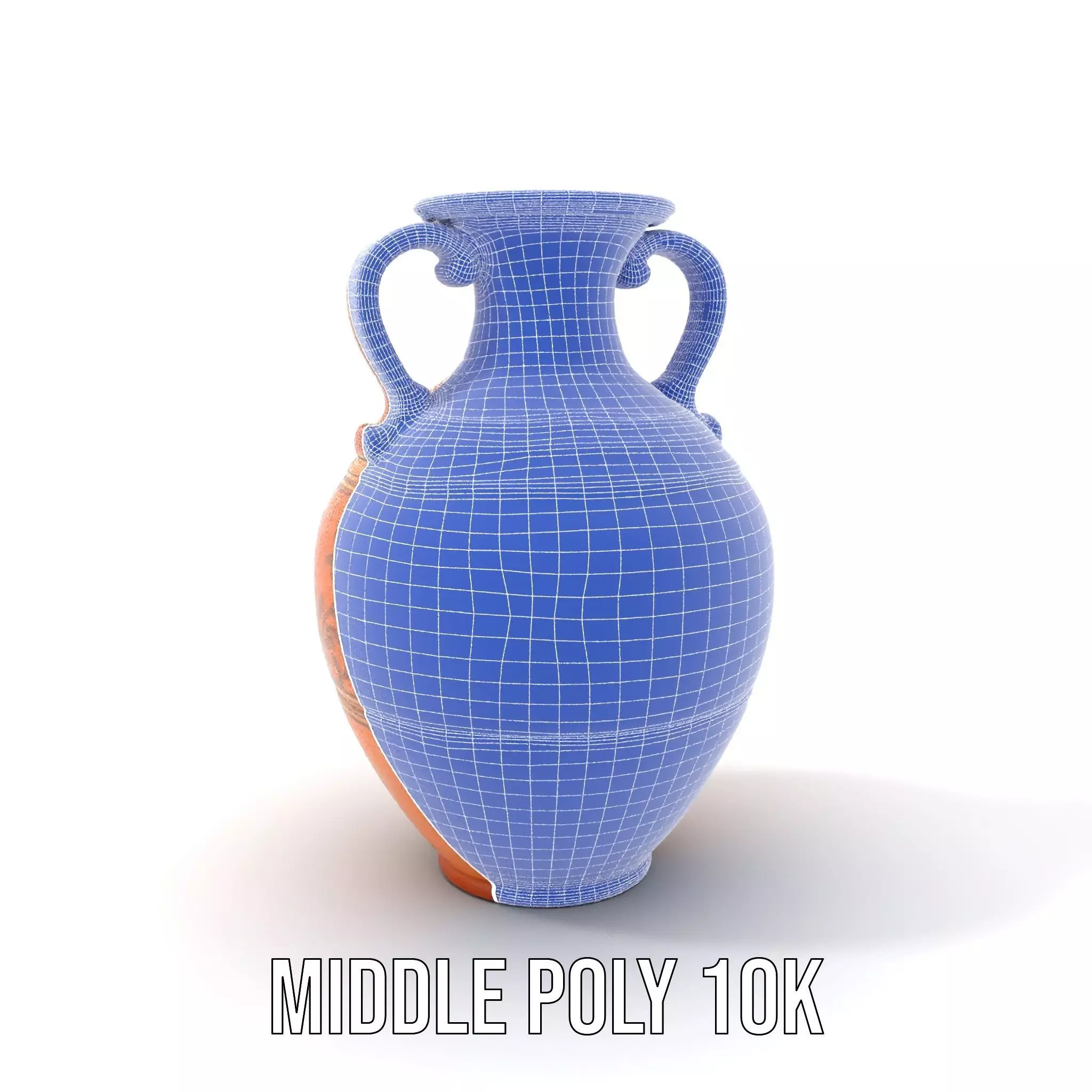 Elegant Terracotta Amphora model pack Low-poly 3D model_11