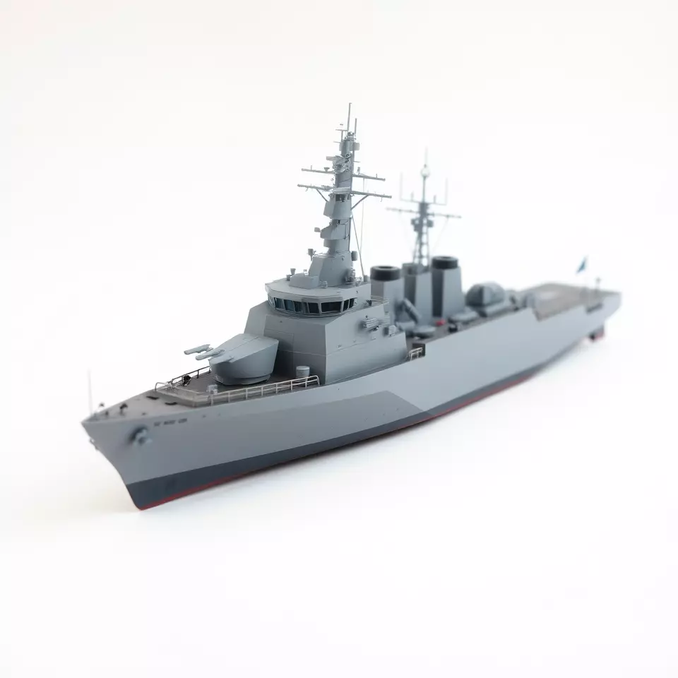 Modern Naval Destroyer model pack Low-poly 3D model_2