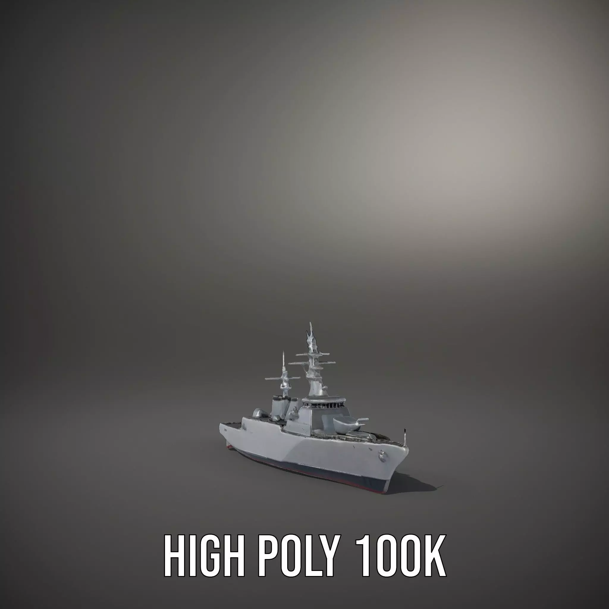 Modern Naval Destroyer model pack Low-poly 3D model_8