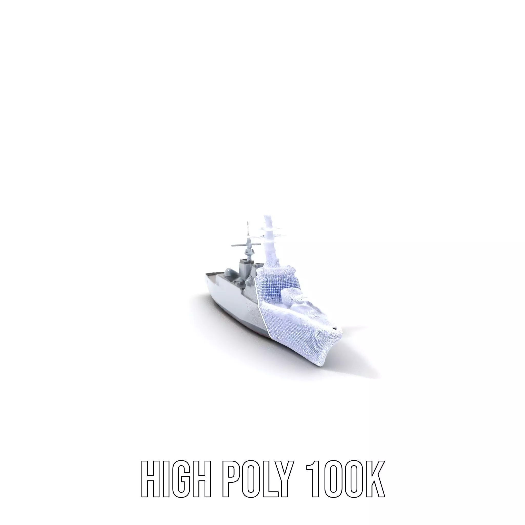 Modern Naval Destroyer model pack Low-poly 3D model_4