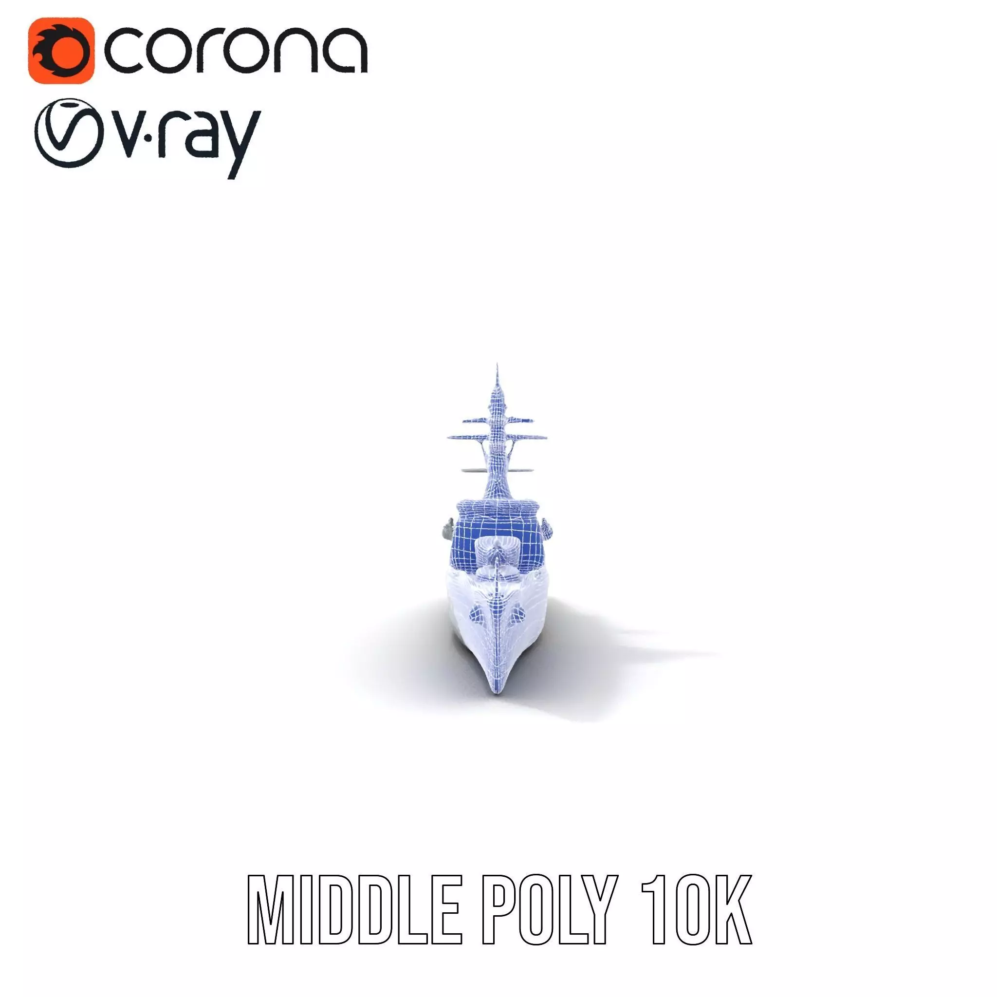 Modern Naval Destroyer model pack Low-poly 3D model_16