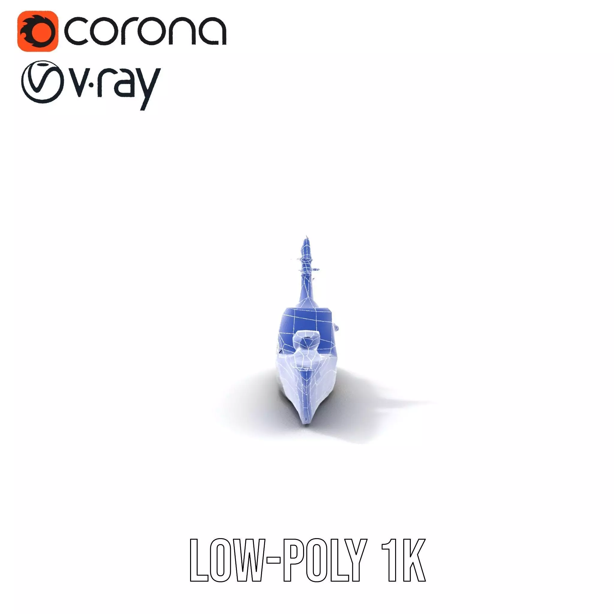 Modern Naval Destroyer model pack Low-poly 3D model_31