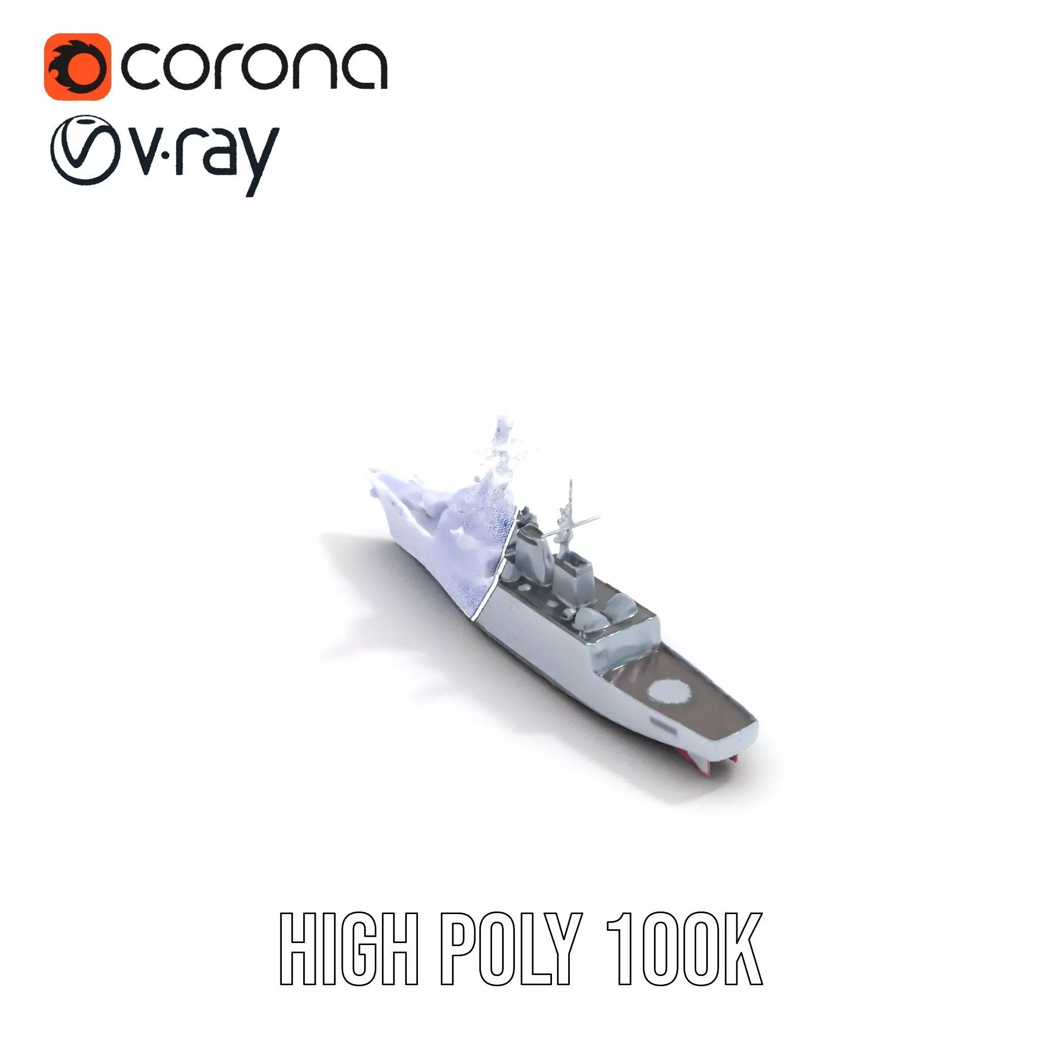 Modern Naval Destroyer model pack Low-poly 3D model_33
