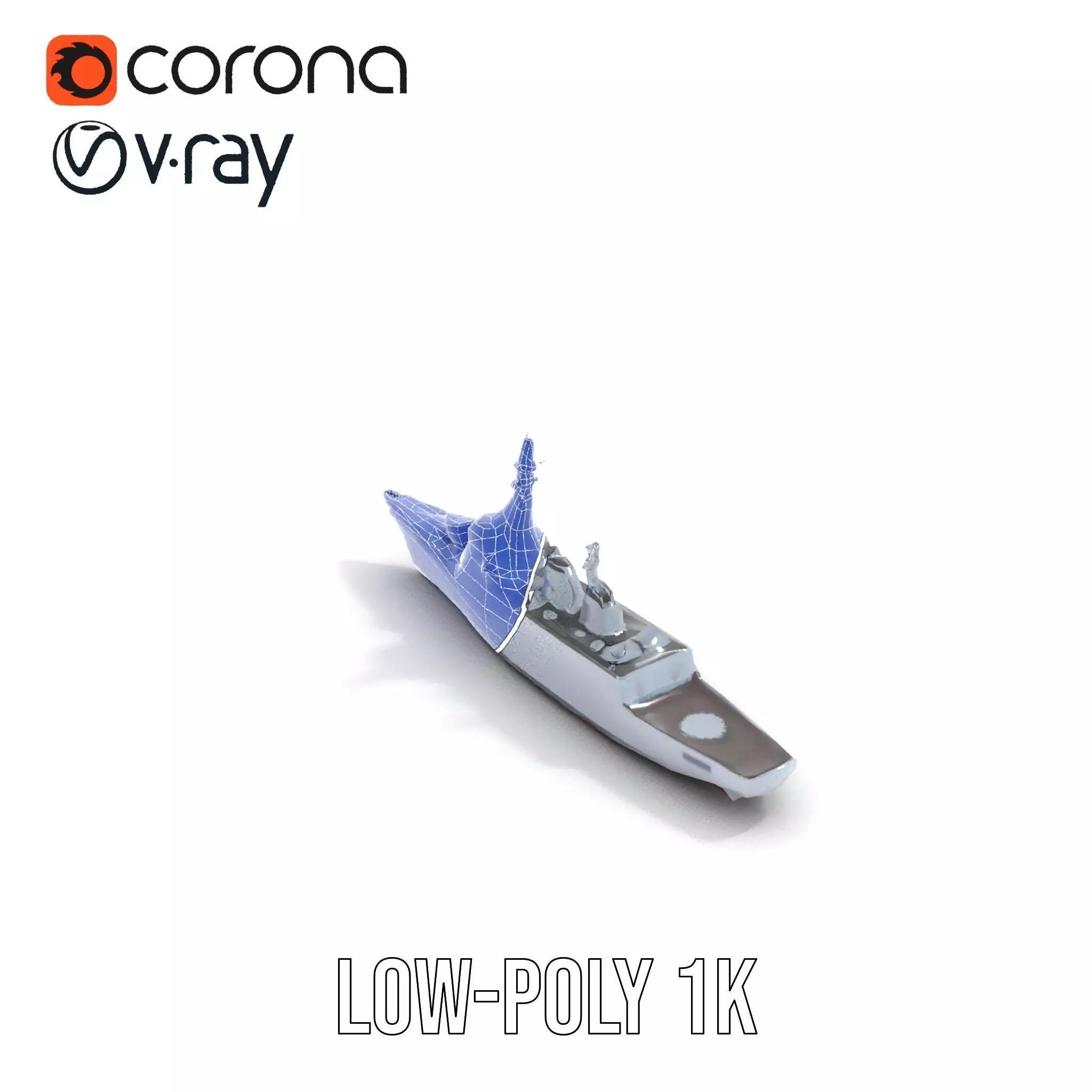 Modern Naval Destroyer model pack Low-poly 3D model_28