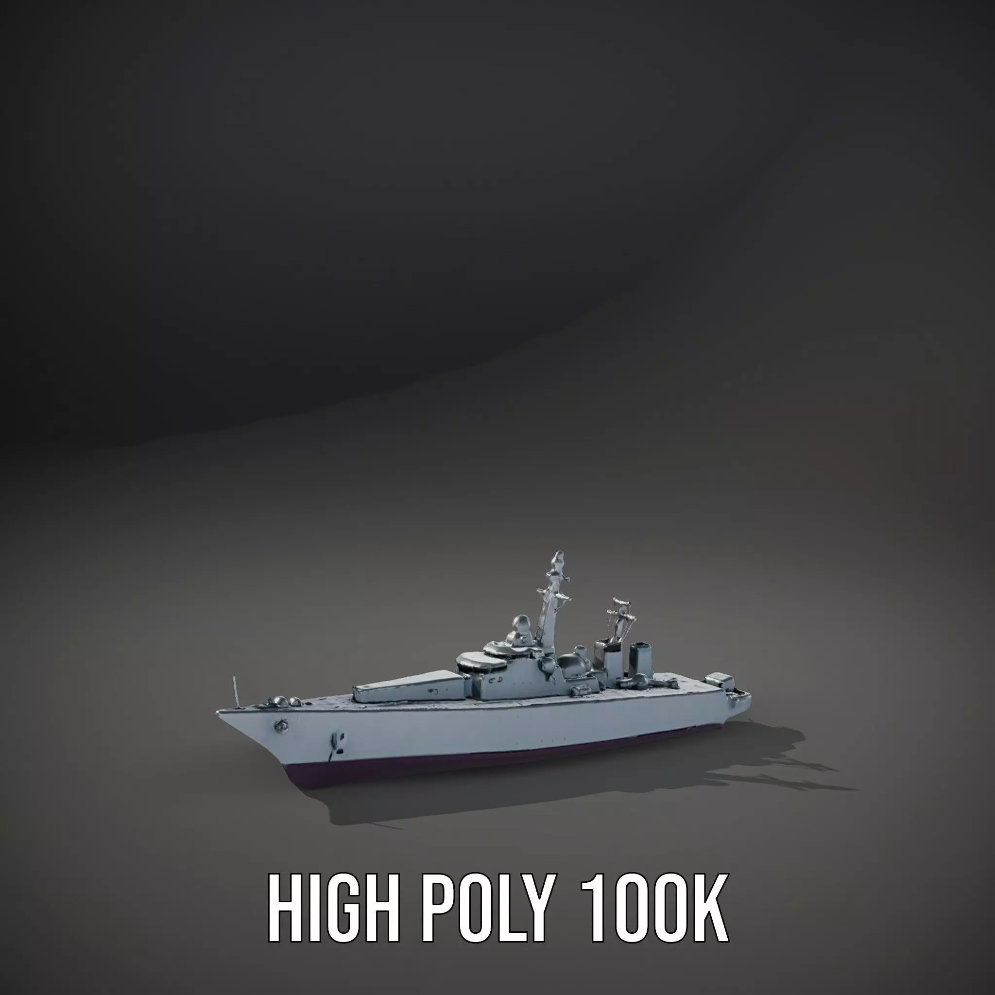 Navy Frigate Warship model pack Low-poly 3D model_10