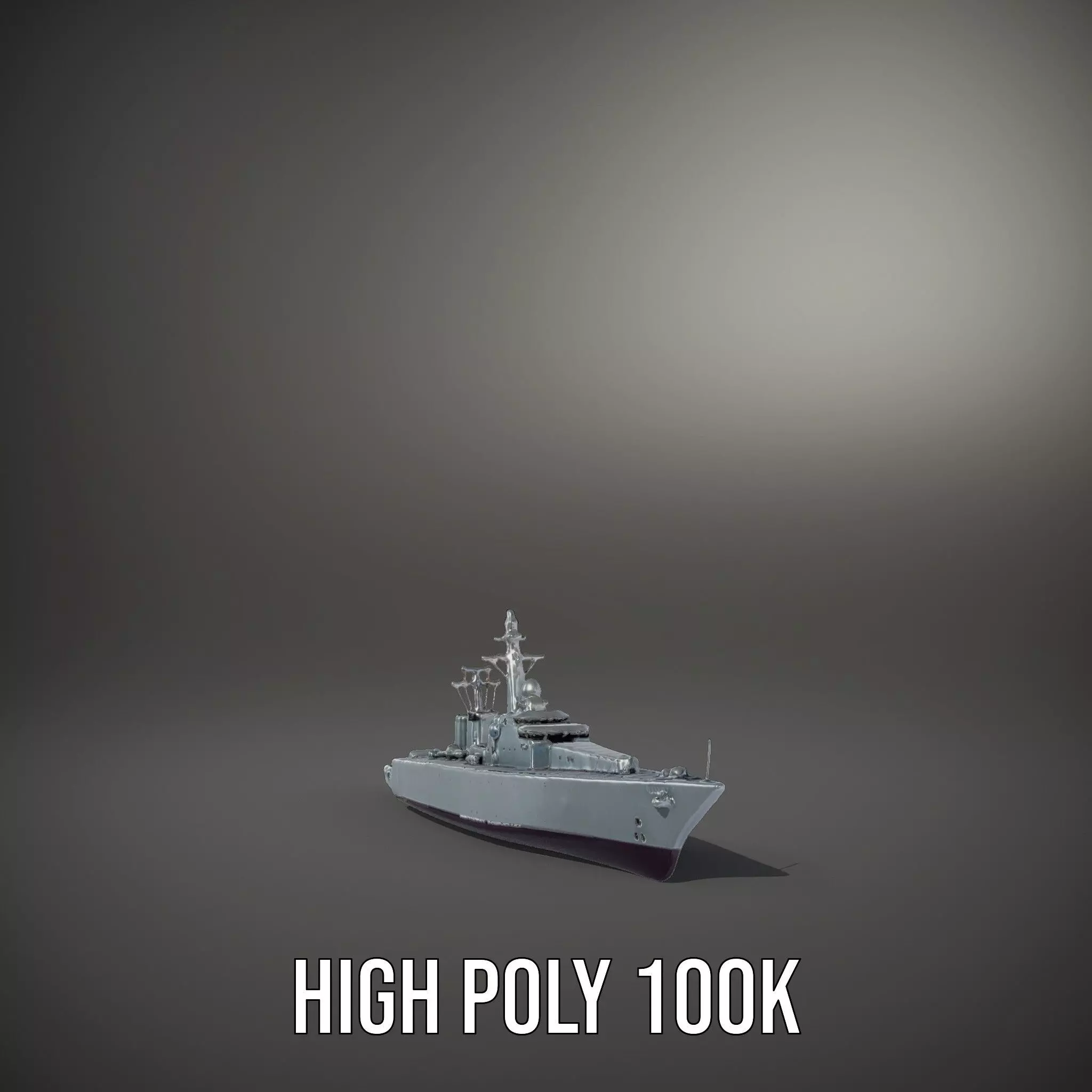 Navy Frigate Warship model pack Low-poly 3D model_8