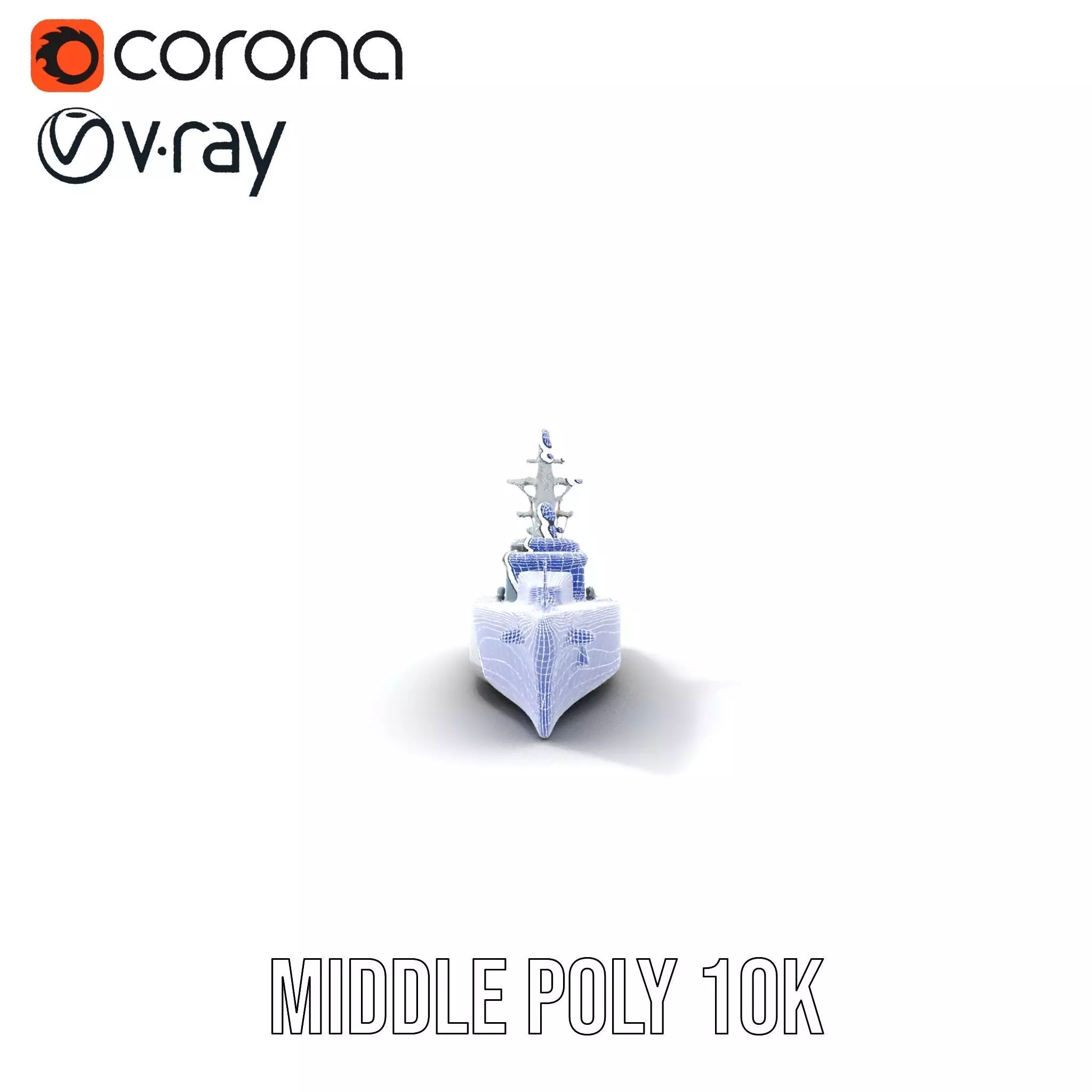 Navy Frigate Warship model pack Low-poly 3D model_27