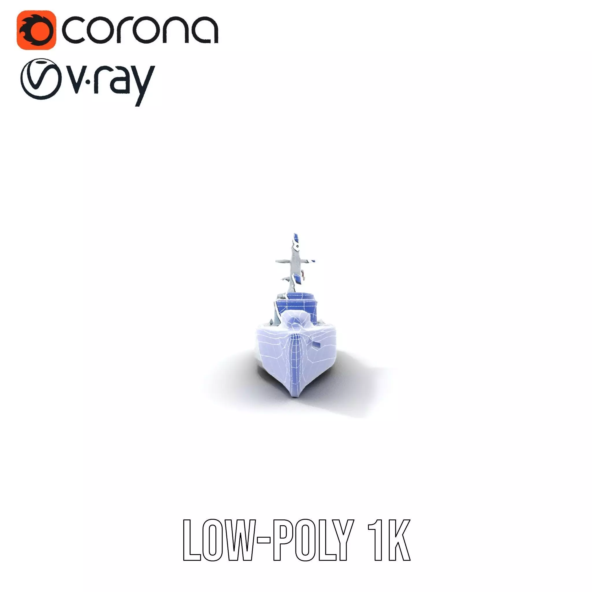 Navy Frigate Warship model pack Low-poly 3D model_20