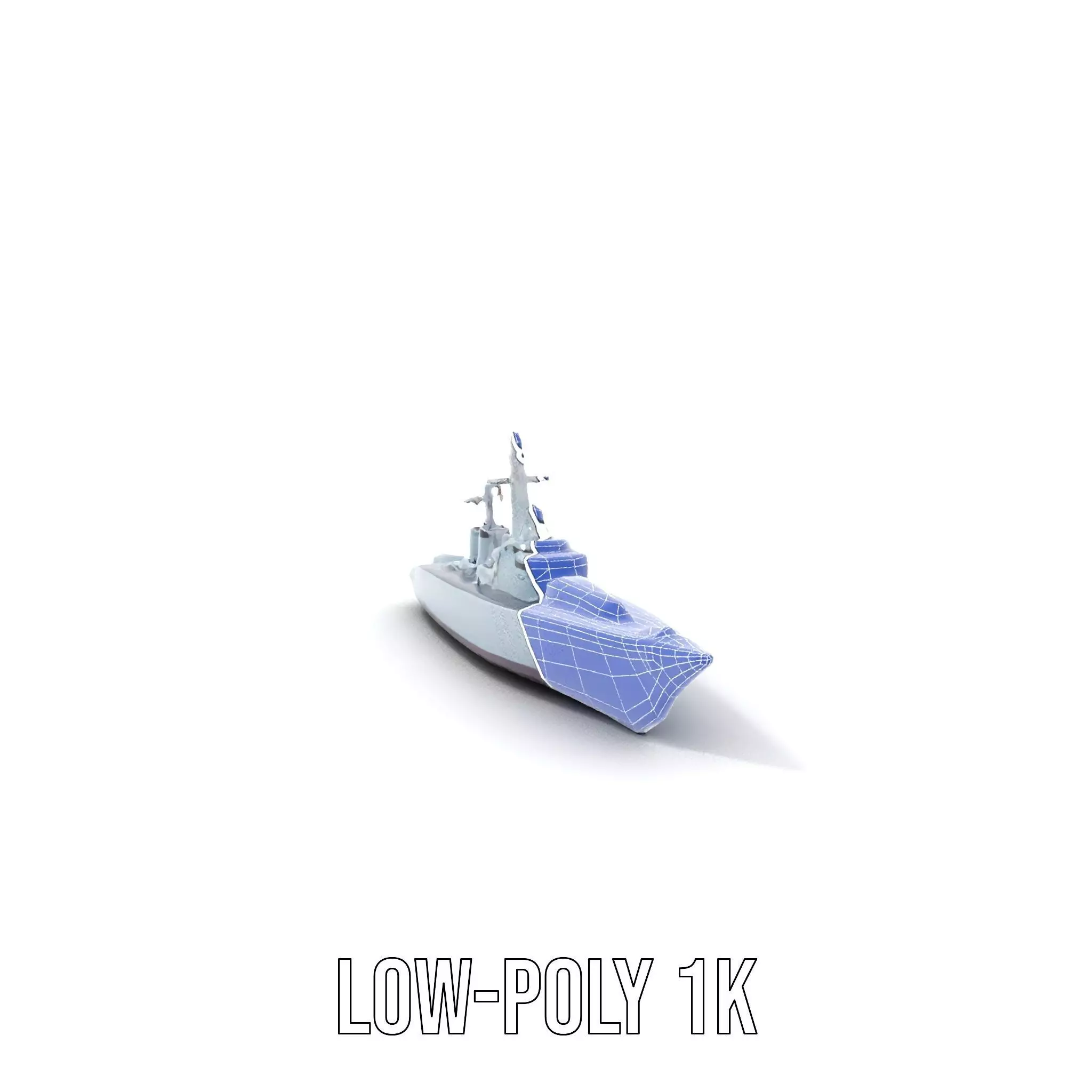 Navy Frigate Warship model pack Low-poly 3D model_23