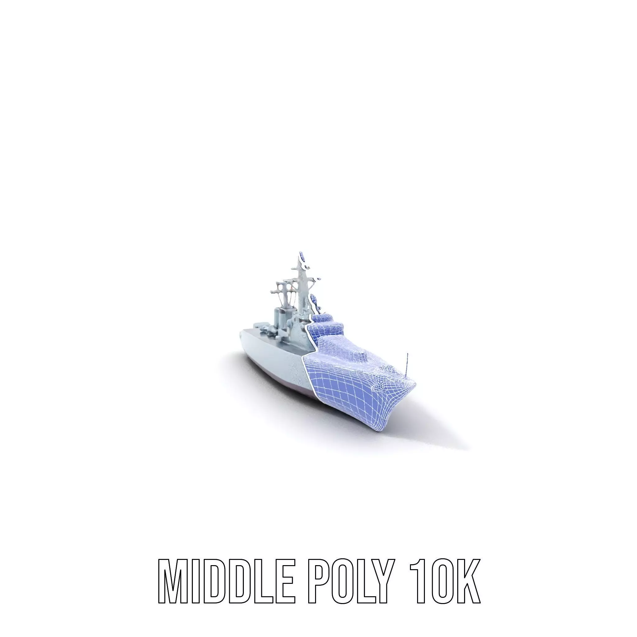 Navy Frigate Warship model pack Low-poly 3D model_22