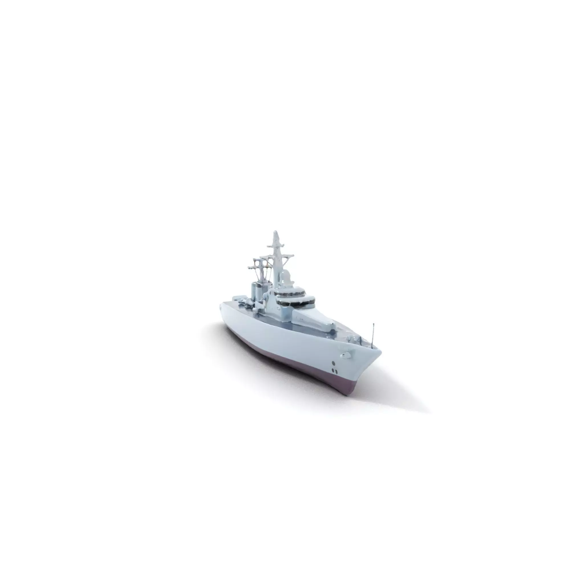 Navy Frigate Warship model pack Low-poly 3D model_6