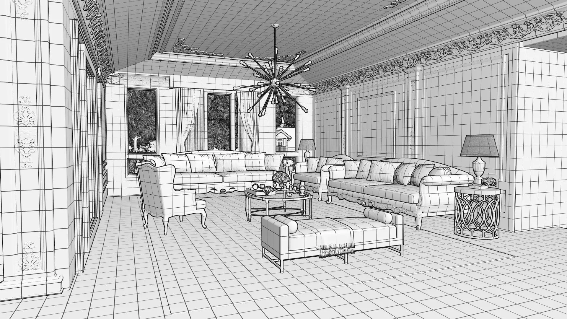 Interior design house 3D Model 3D model_6
