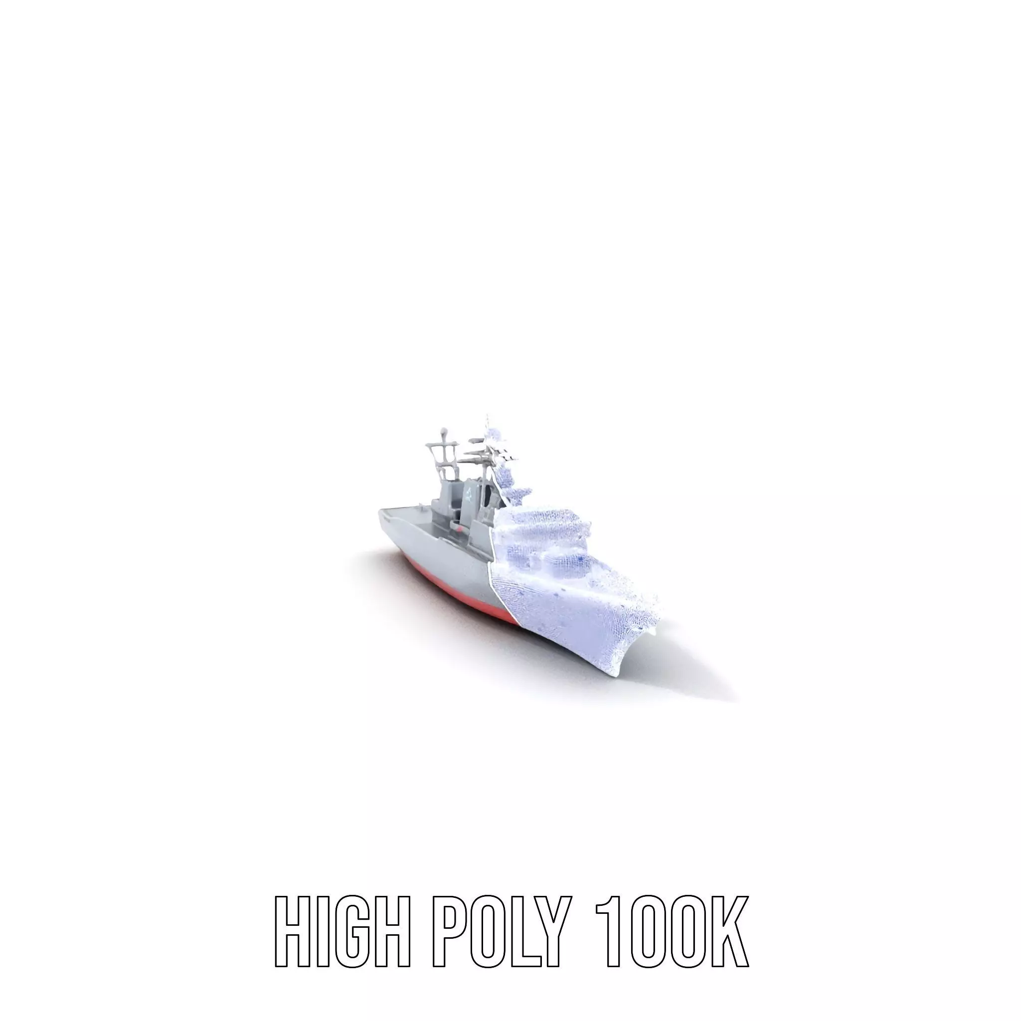 Modern Naval Destroyer model pack Low-poly 3D model_4